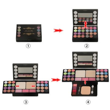 Scheiffy Make-up Palette 33 Farben Make-up Set,nude Make-up,wasserfester Lippenstift, Rouge