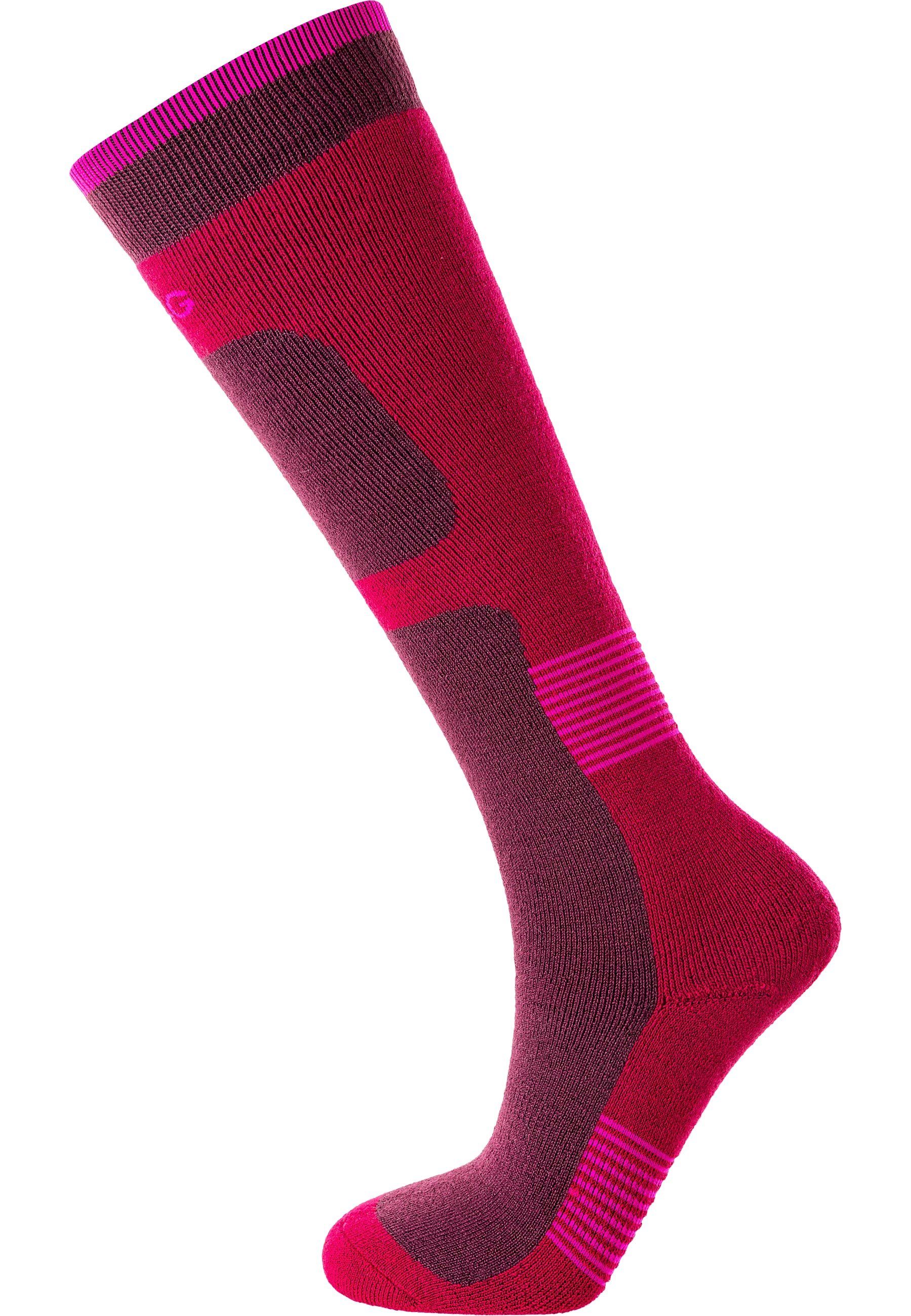 rosa ZIGZAG Tippy mit (2-Paar) wärmendem Socken Wollanteil