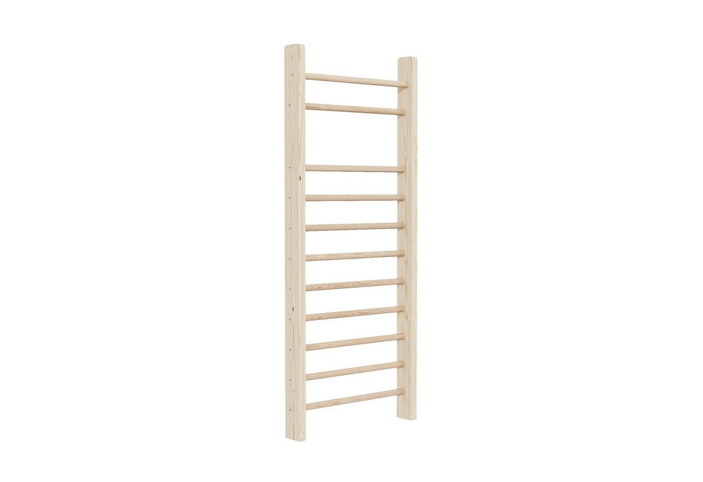 QLS Sprossenwand für Rehabilitation 195X80 cm 11 Sprossen, Kletterwand Klettergerüst aus Holz
