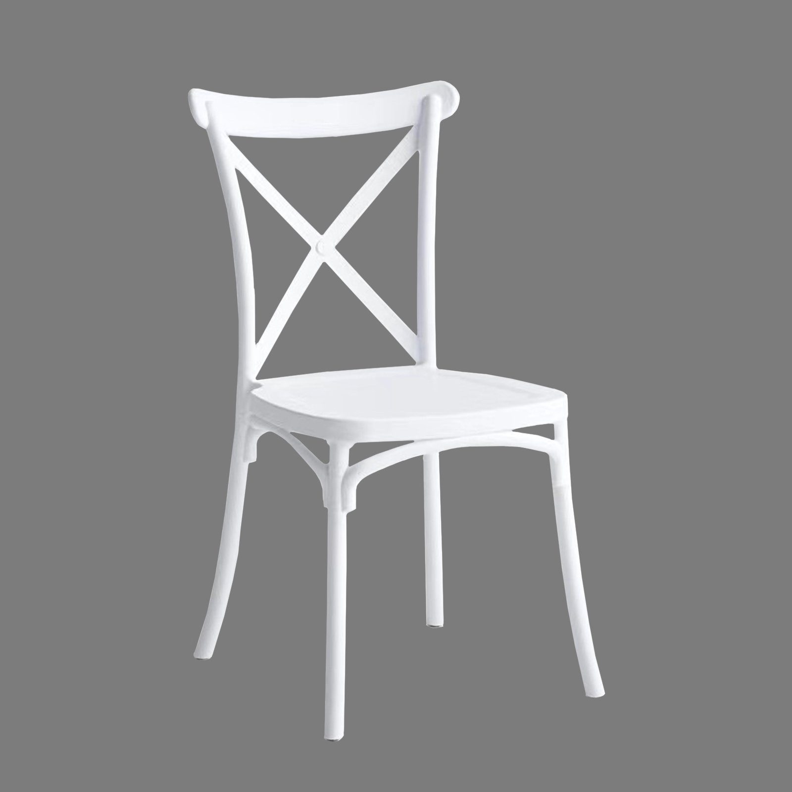 Stuhl Stapelstuhl 2 St), 2er-Set (Set, Weiß Bryne Bistrostuhl Kunststoffstuhl Stapelstuhl Esszimmerstuhl HTI-Living