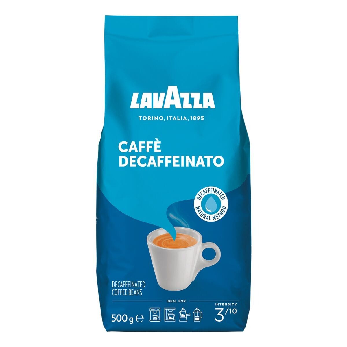 Lavazza Kaffee Caffé Decaffeinato, 500 g, ganze Bohnen