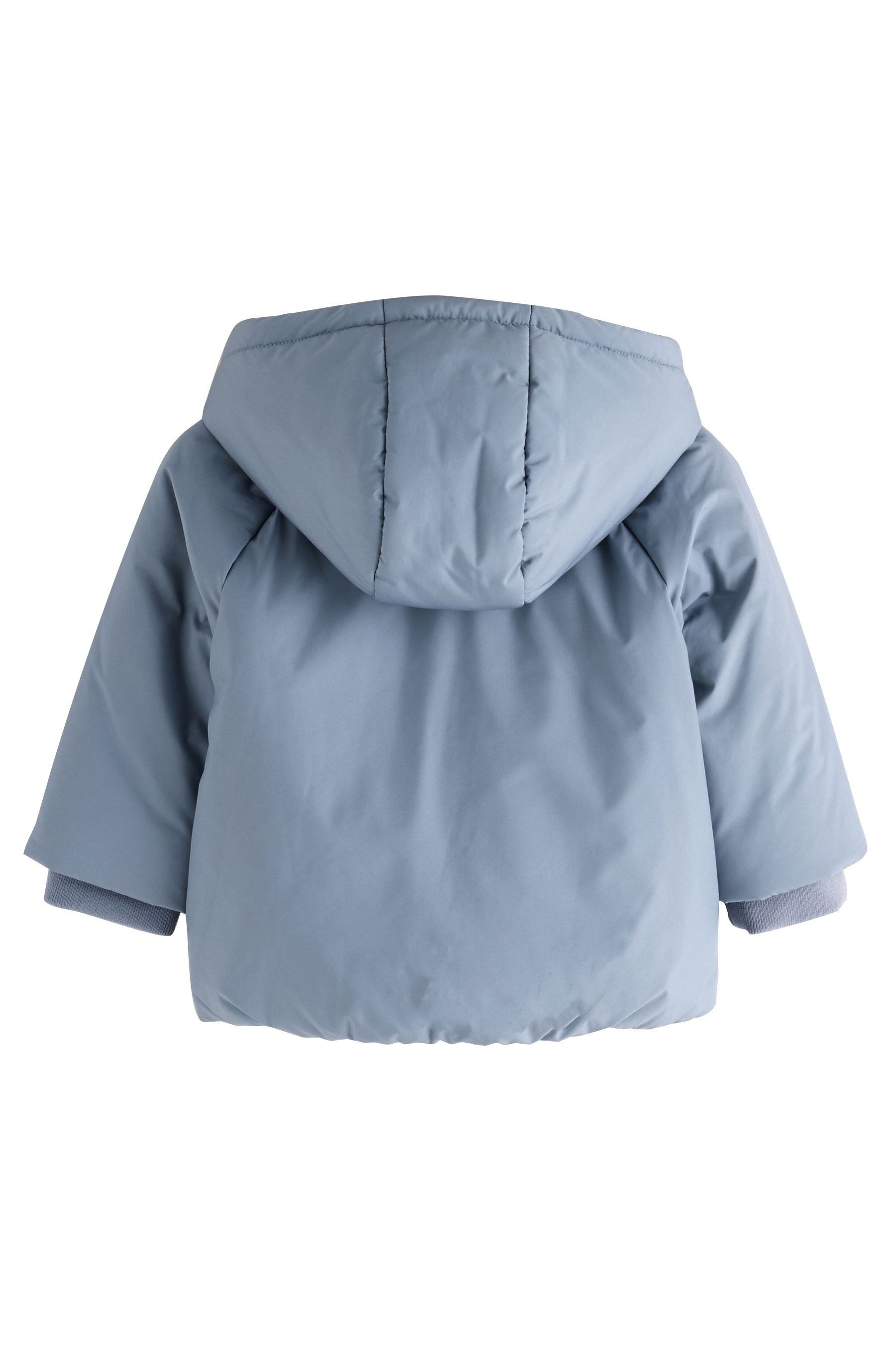Next Strickjacke Baby Pufferjacke mit Kapuze und Fleecefutter (1-tlg) – Bild 2 von 5