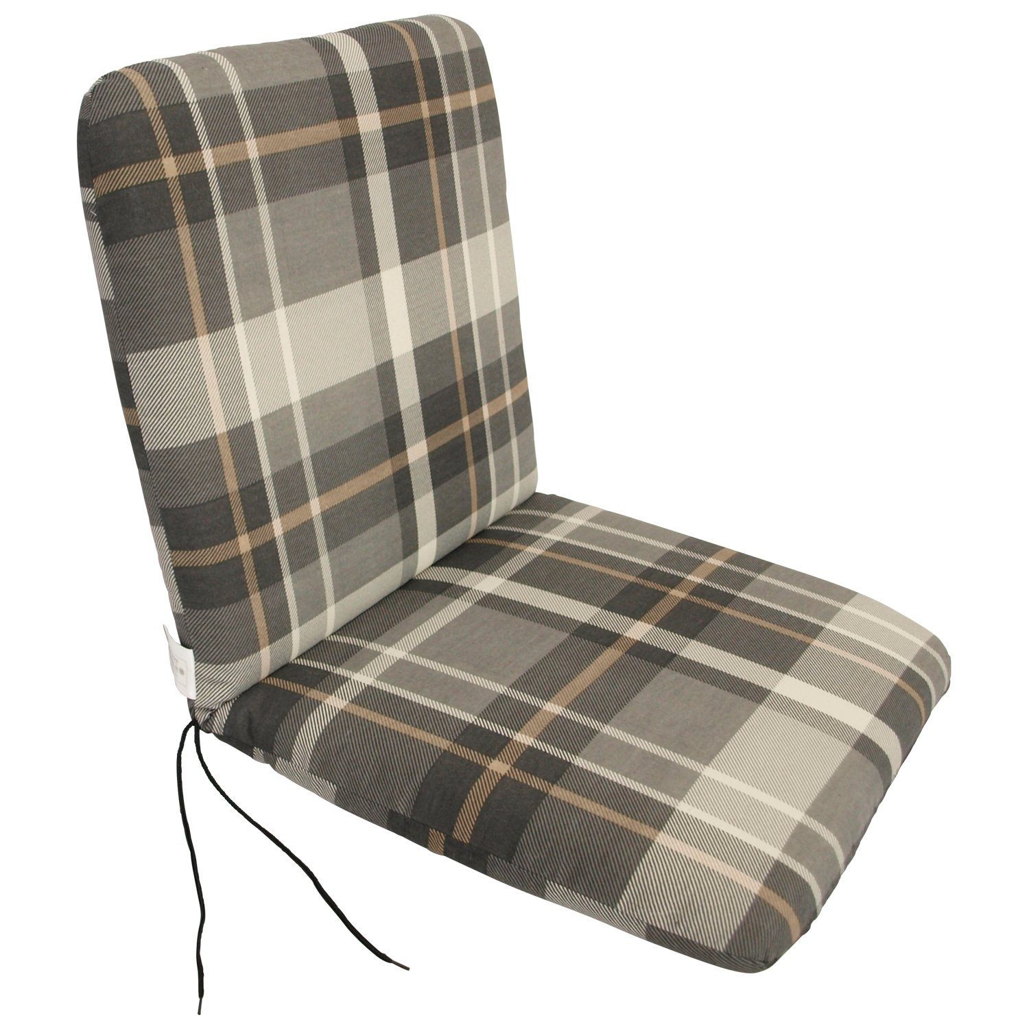 DEGAMO Sesselauflage SEATTLE, (1 St), 45x88cm, grau/beige kariert