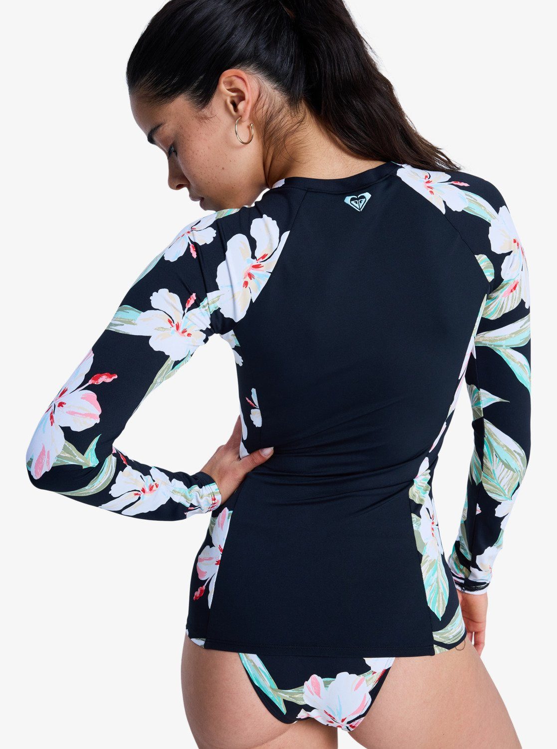 Roxy Langarmshirt LS ZIP LYCRA sportlicher Stil, für sportliche Aktivitäten, mit Reißverschluss