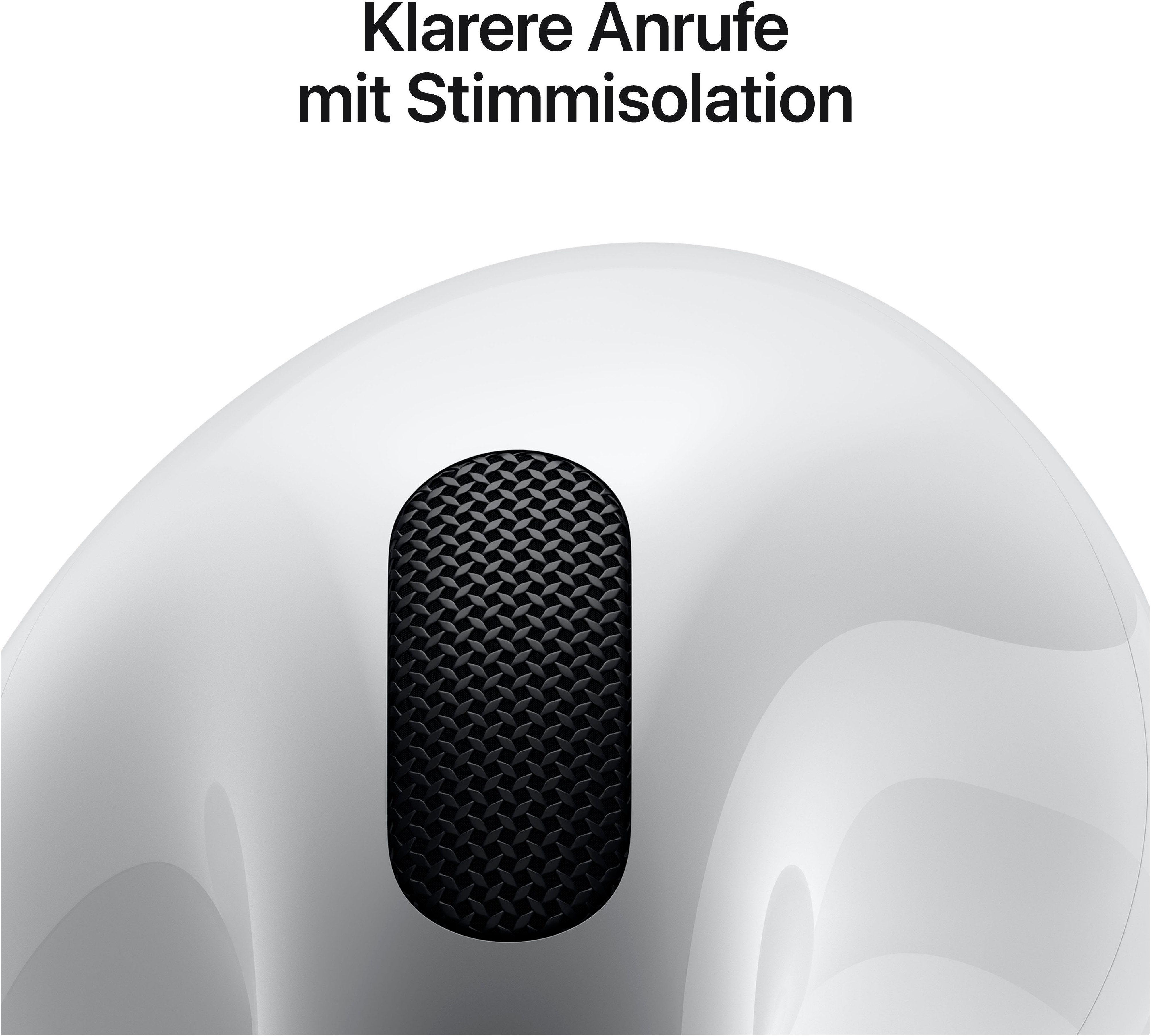 Apple AirPods 4 ANC wireless In-Ear-Kopfhörer (Transparenzmodus, integrierte Steuerung für Anrufe und Musik, kompatibel mit Siri, Siri, Bluetooth)