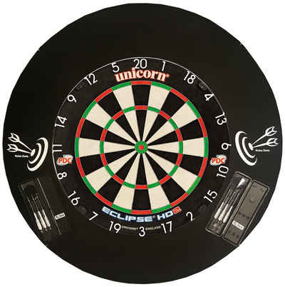 unicorn Dartscheibe Steeldart Profi Set-Scheibe Unicorn Eclipse HD2 + 2 Satz Pfeile + Catchring