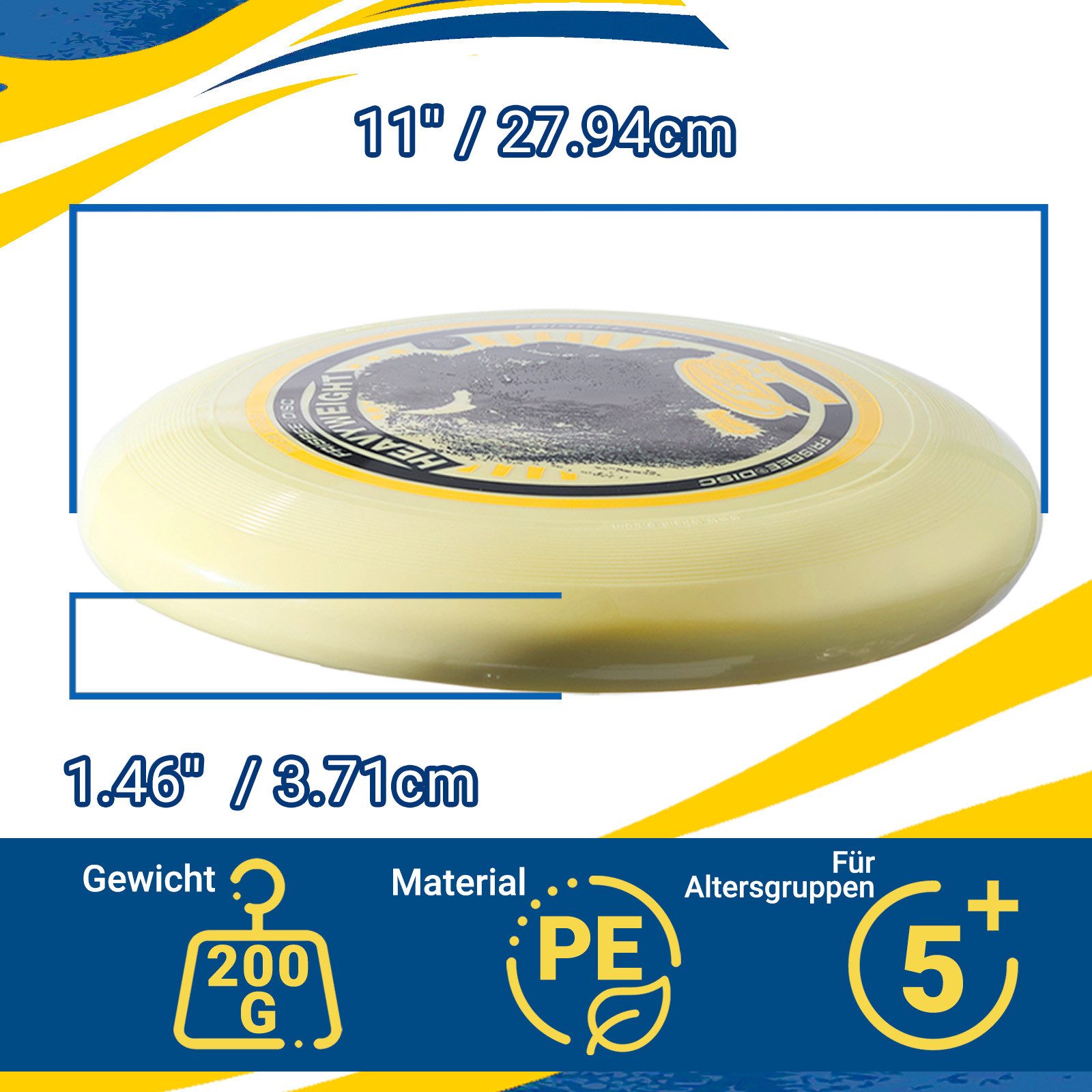 Frisbee Wurfscheibe Wham-O Frisbee Heavyweight 200g Flying Disc, für Outdoor-Aktivitäten - (1-St)