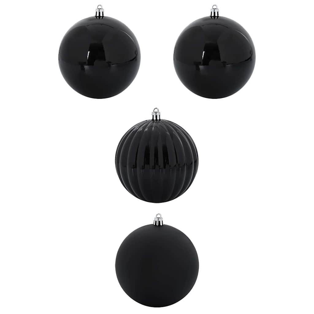 vidaXL Christbaumschmuck Weihnachtskugel-Set 4 pcs Schwarz (4-tlg)