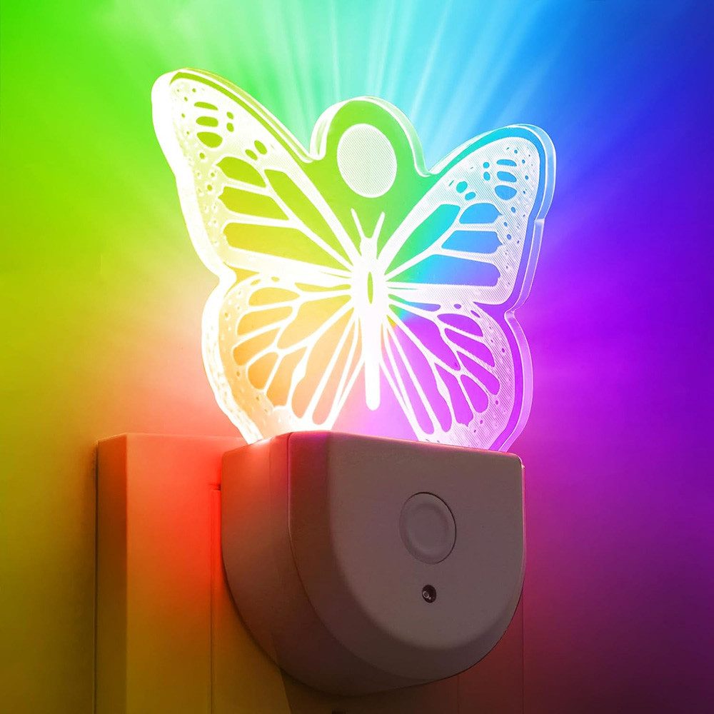 MUPOO Steckdosenleuchte Dynamisches RGB Regenbogen, Dinosaurier, günstig online kaufen