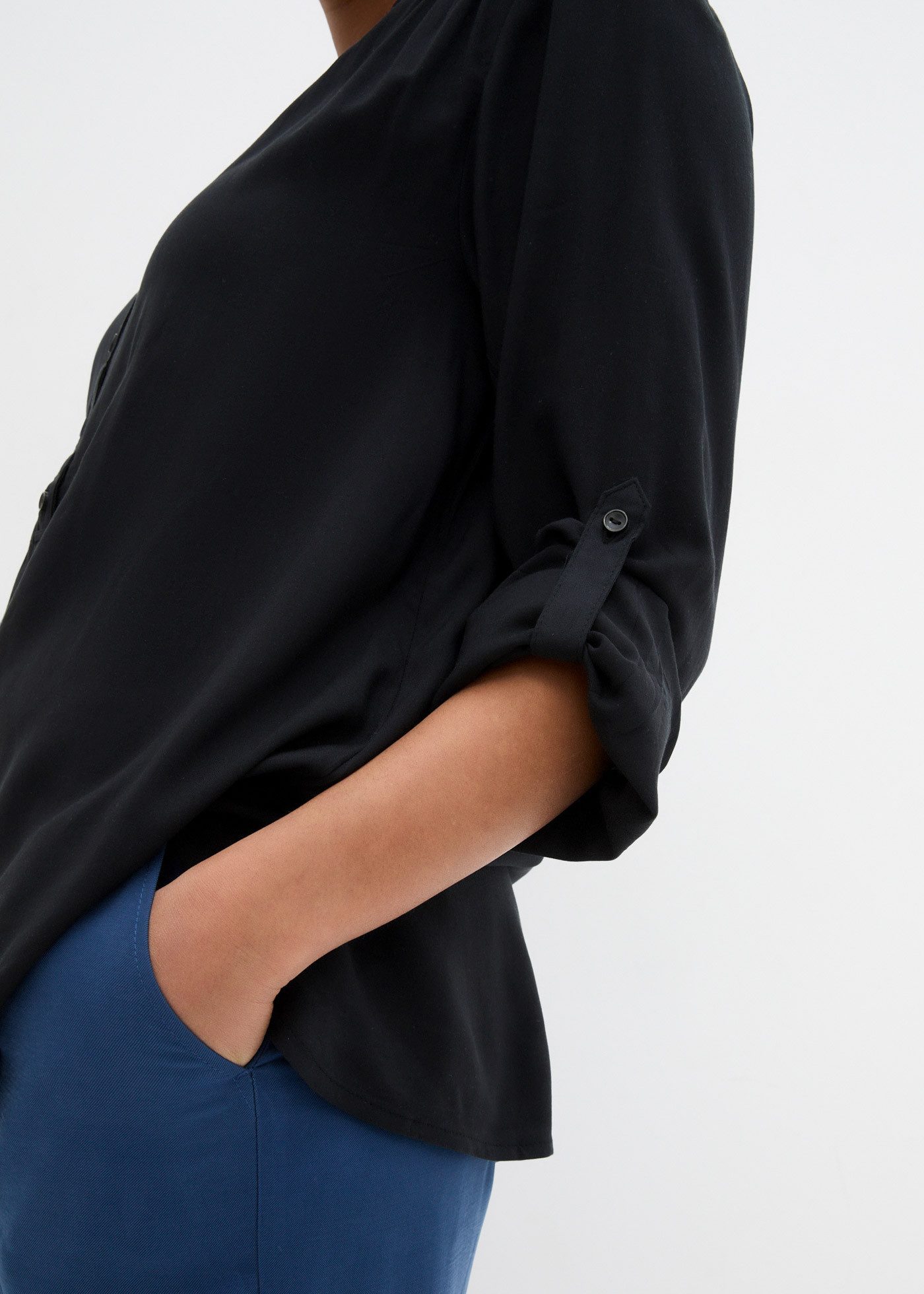 bonprix Tunika Casual Stil, Regular Fit, mit Rundsaum, mit Knopfleiste