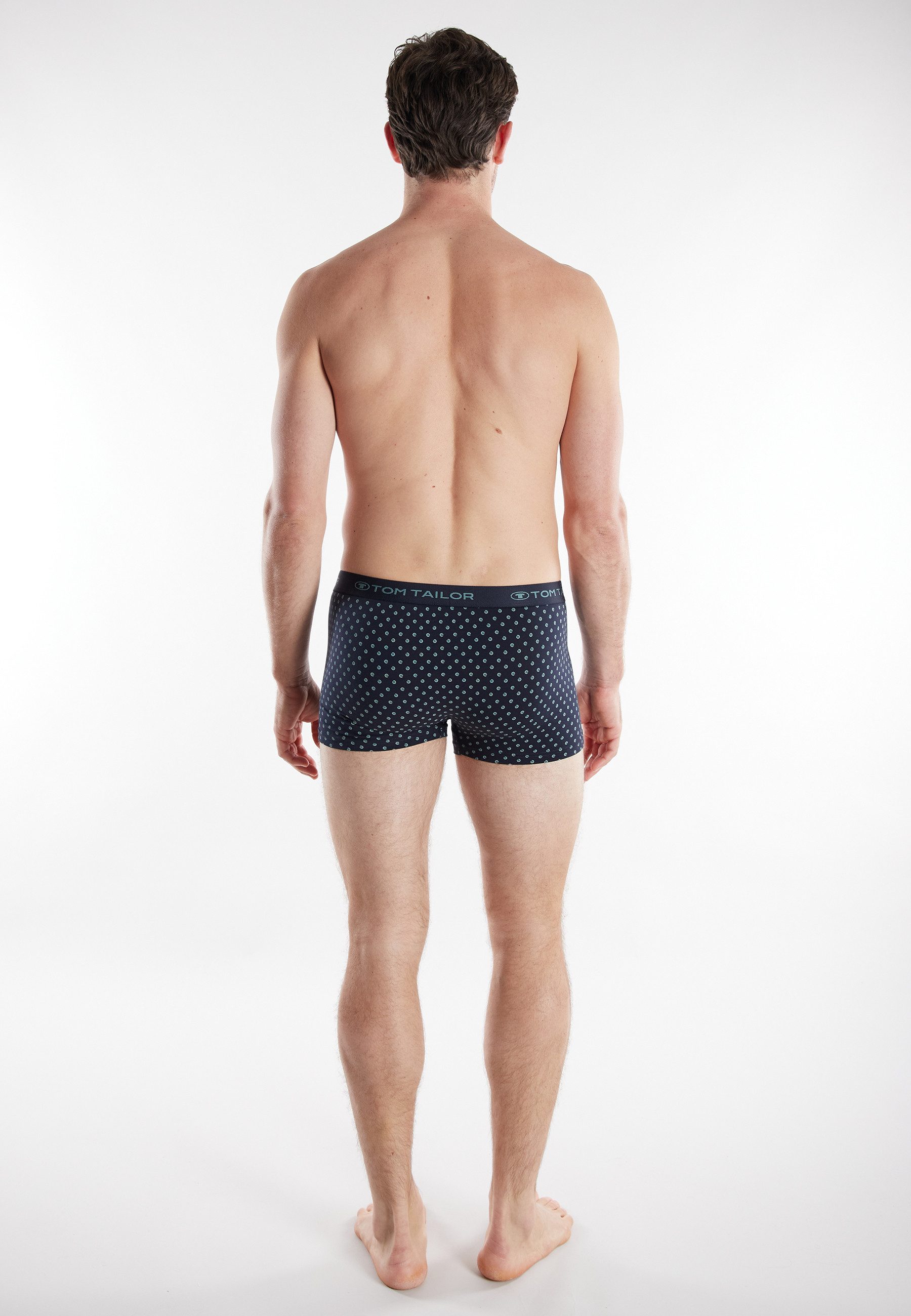 TOM TAILOR Retro Pants Buffer (3er Pack) bequem, eng, mit Logobund, mit Print, Baumwollmix