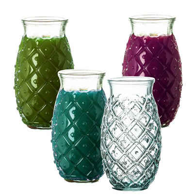 BigDean Cocktailglas »set Trinkgläser im Ananas-Look 700 ml - Made in Spain«, Recyceltes Glas