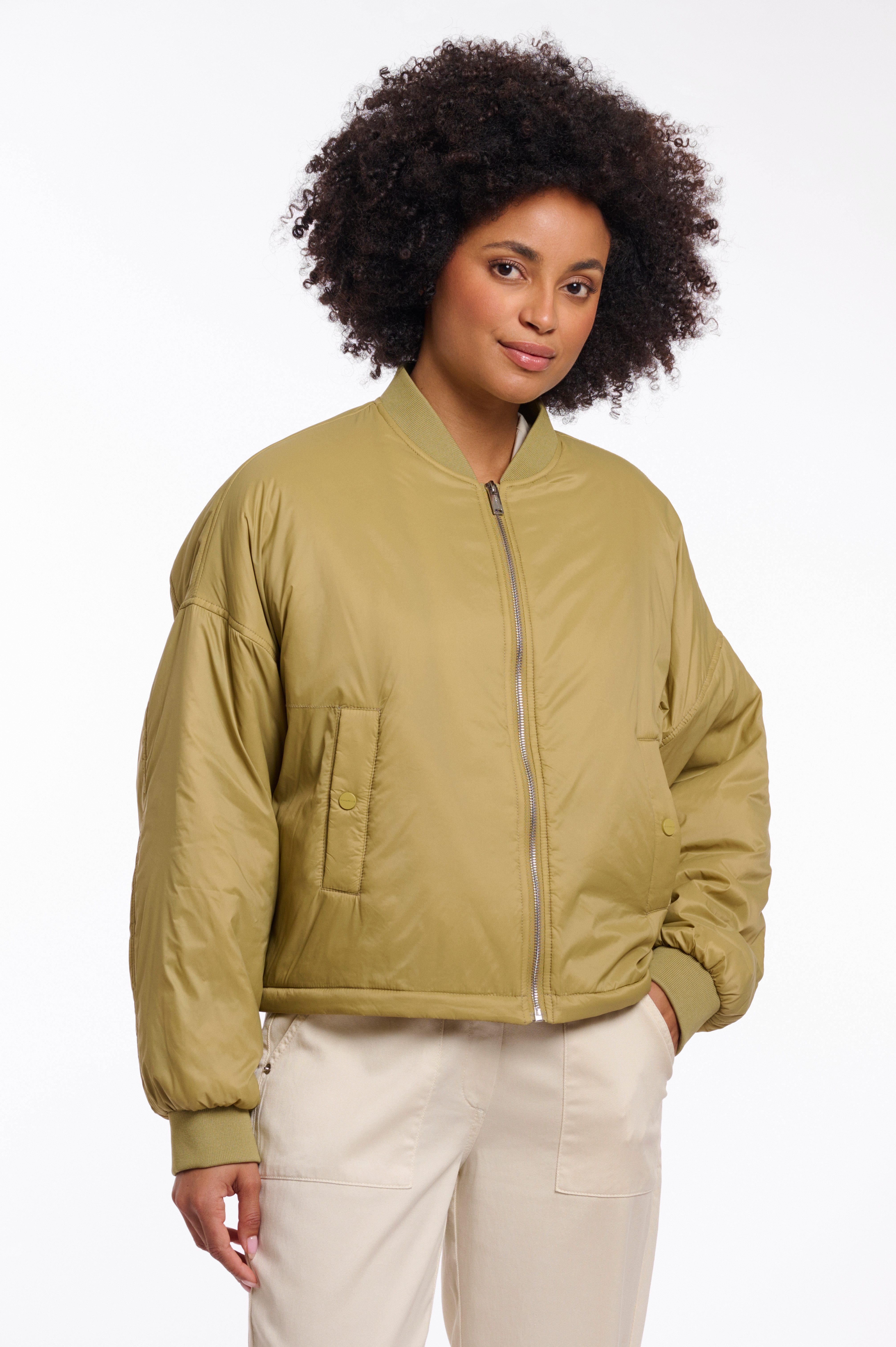 Rino & Pelle Bomberjacke HIRA kurz, mit Stehkragen und Reißverschluss