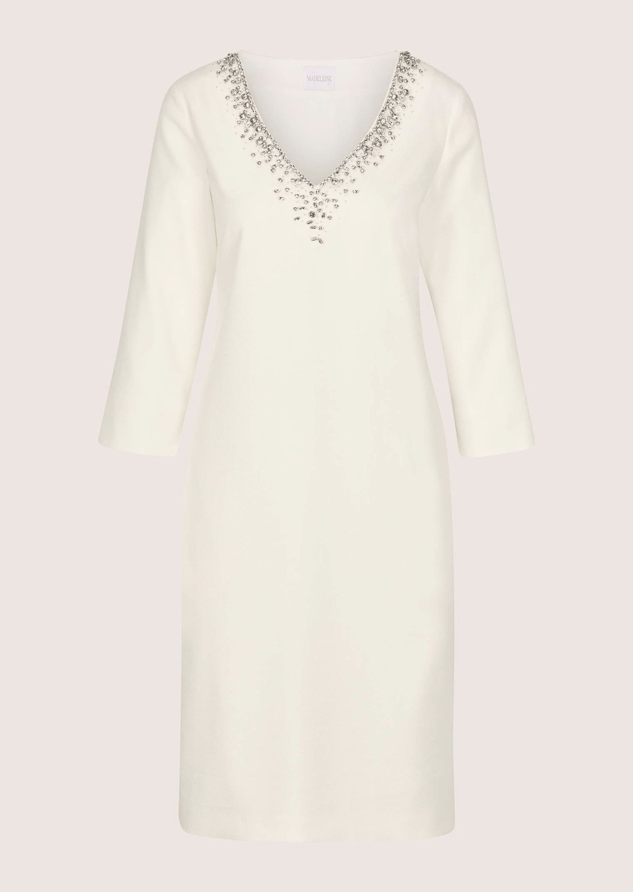 Etuikleid Businesskleid mit Strass-Details