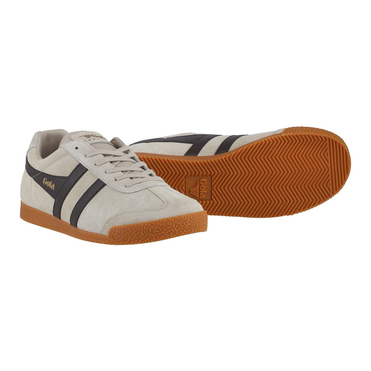 Gola Harrier Suede-Leder hellgrau/dunkelbraun/hellgrau Herren Sneaker günstig online kaufen