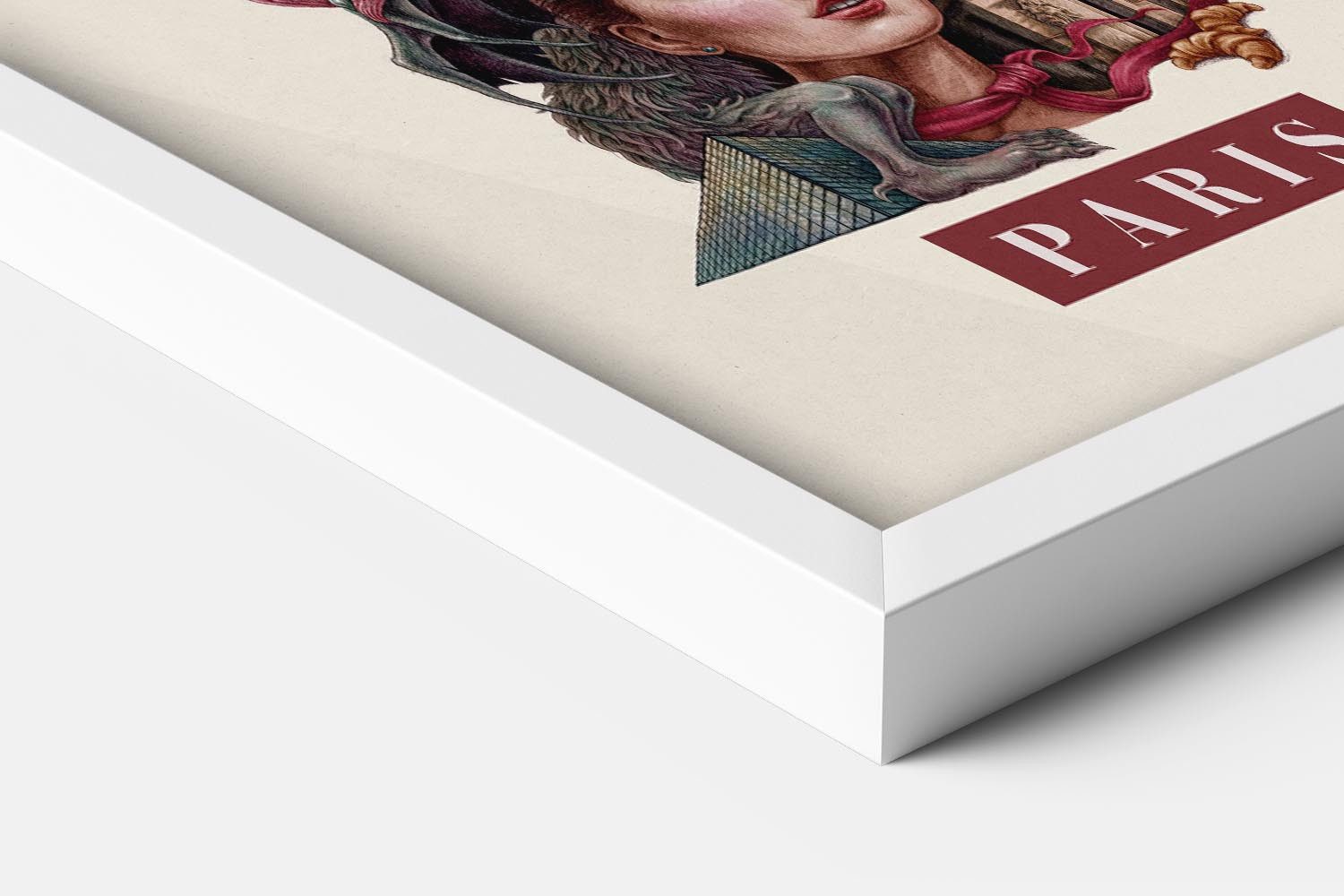 Tulup Bild mit Rahmen Paris Kunstdruck im Rahmen, Dekoratives gerahmtes Bild