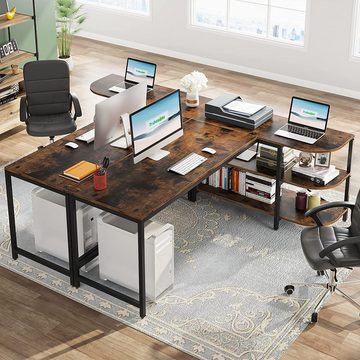 Tribesigns Computertisch L-förmiger Computertisch, mit Ablagefächern, 150x 110 x 75cm
