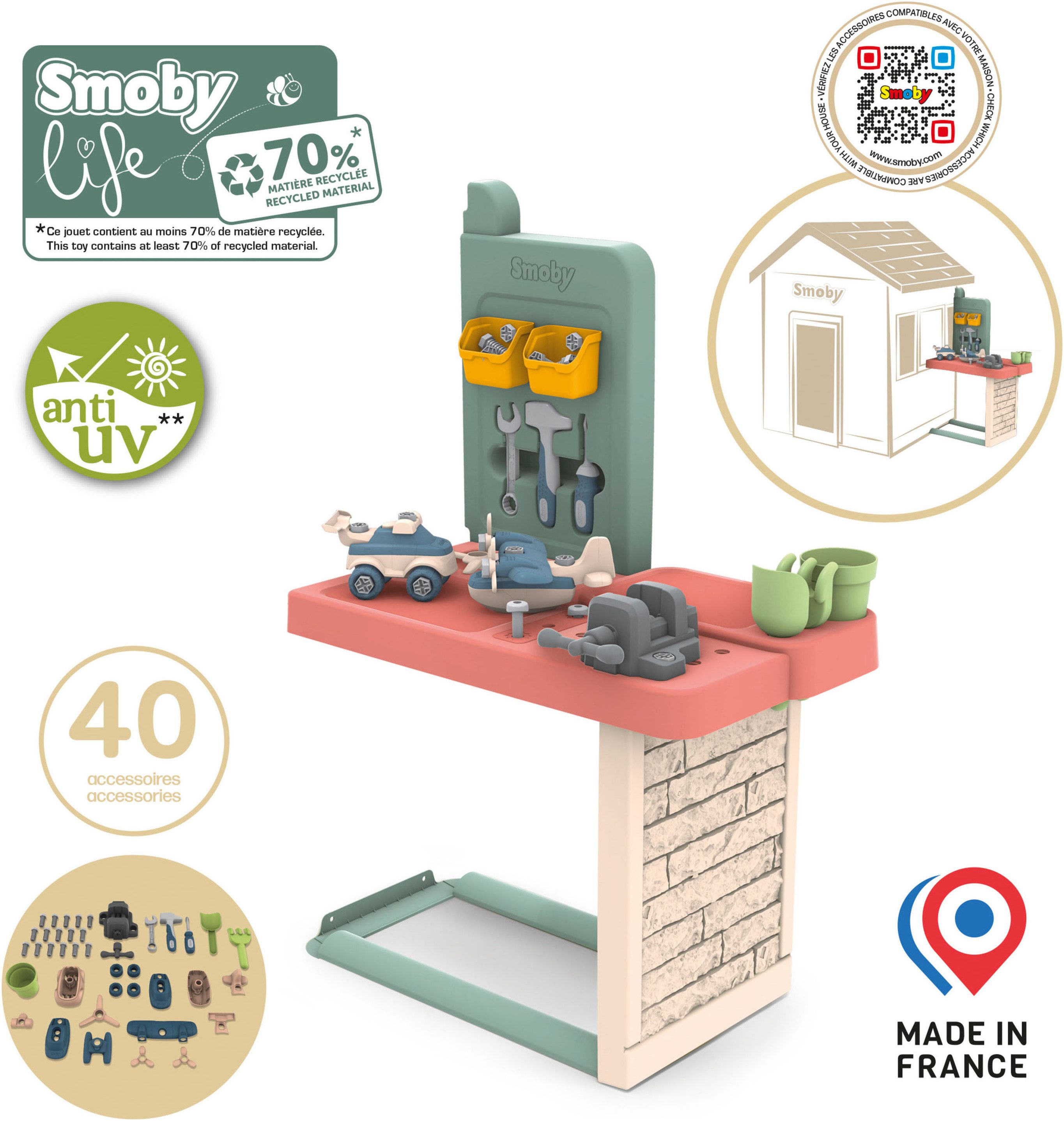Smoby Spielhaus Smoby Life Werkbank, Made in Europe