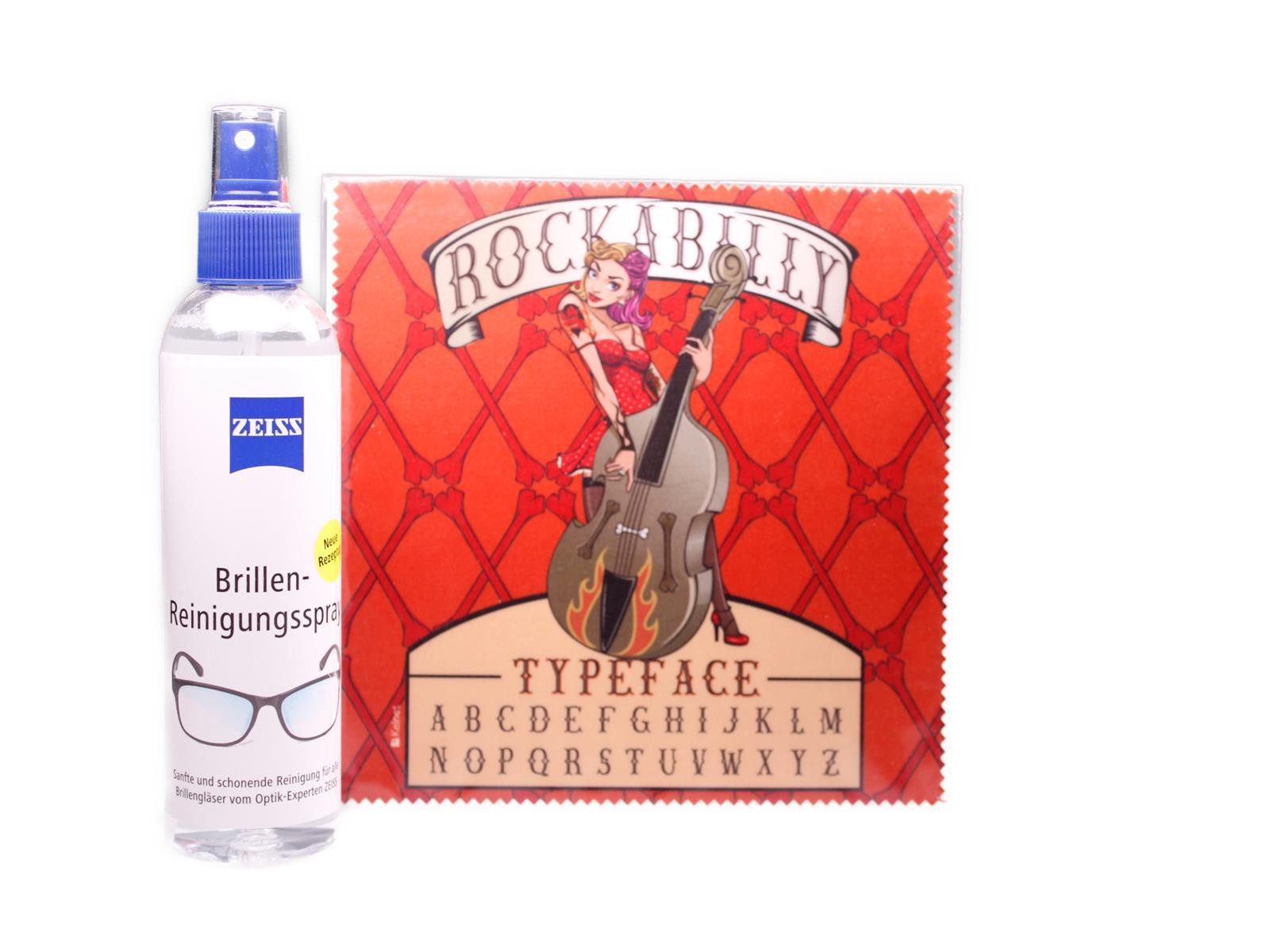 Brillenetui Mikrofasertuch "Rockerbilly" Größe 18,5*18,5 cm von La Kelnet