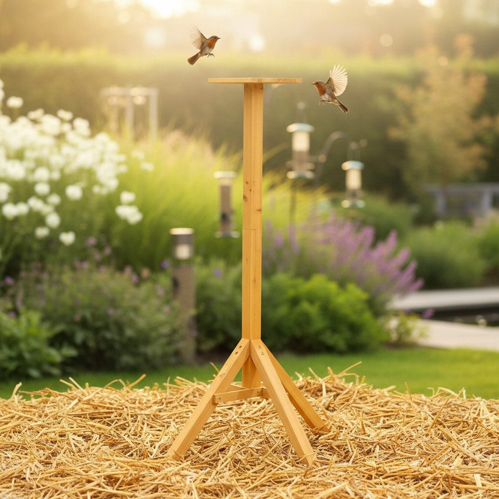 Melko Vogelhausständer Ständer für Vogelhaus aus Holz 1,05 Meter Vogelhauss günstig online kaufen