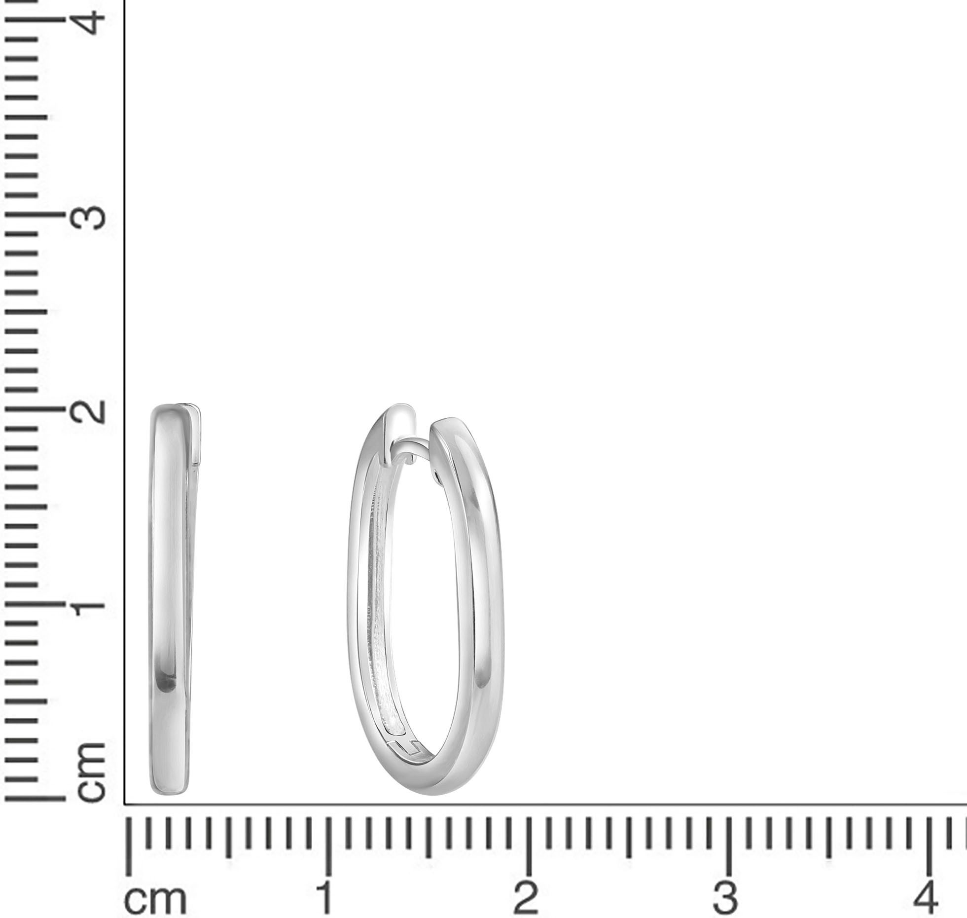 Firetti Paar Creolen Schmuck Geschenk, Ohrringe oval, Silber 925