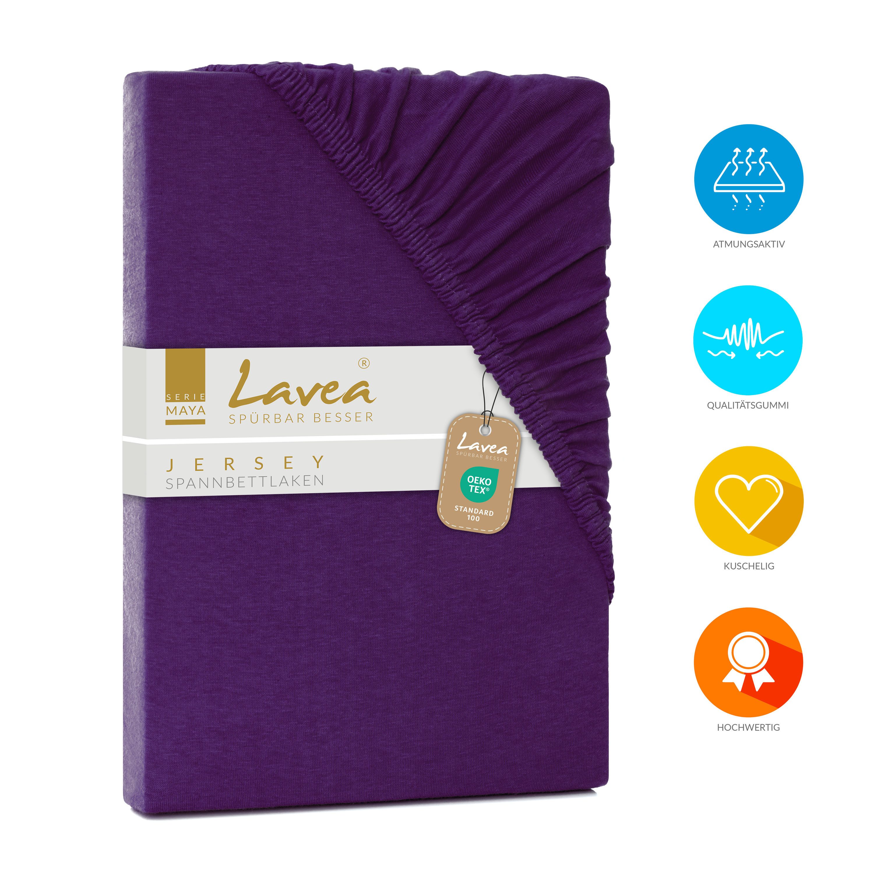 Lavea Spannbettlaken Bettlaken Maya, 180x200cm, 200x200cm, 140x200cm, 160x2 günstig online kaufen