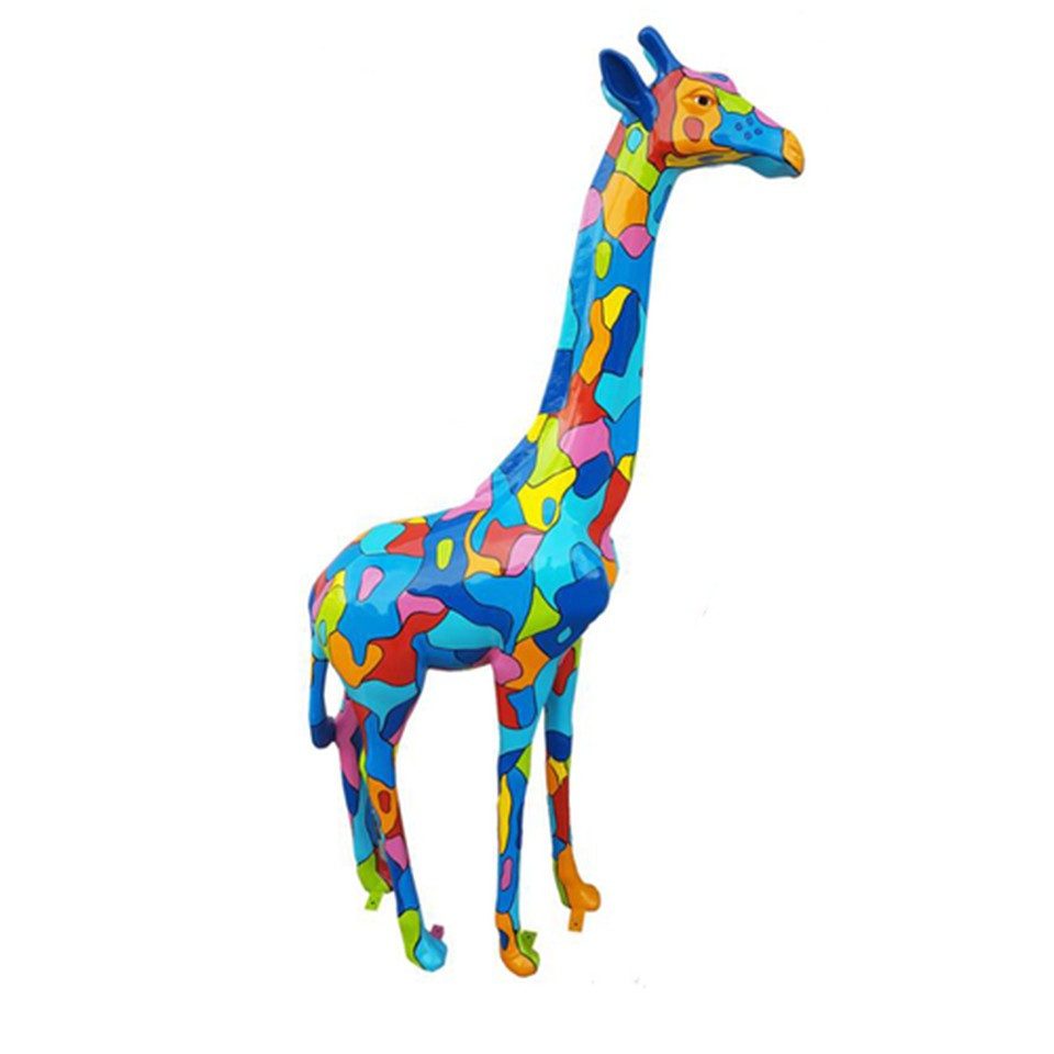 Xlmoebel Dekofigur Moderne Giraffe Skulptur Statue Deko Figur Kunststoff 205cm, Made in Europa