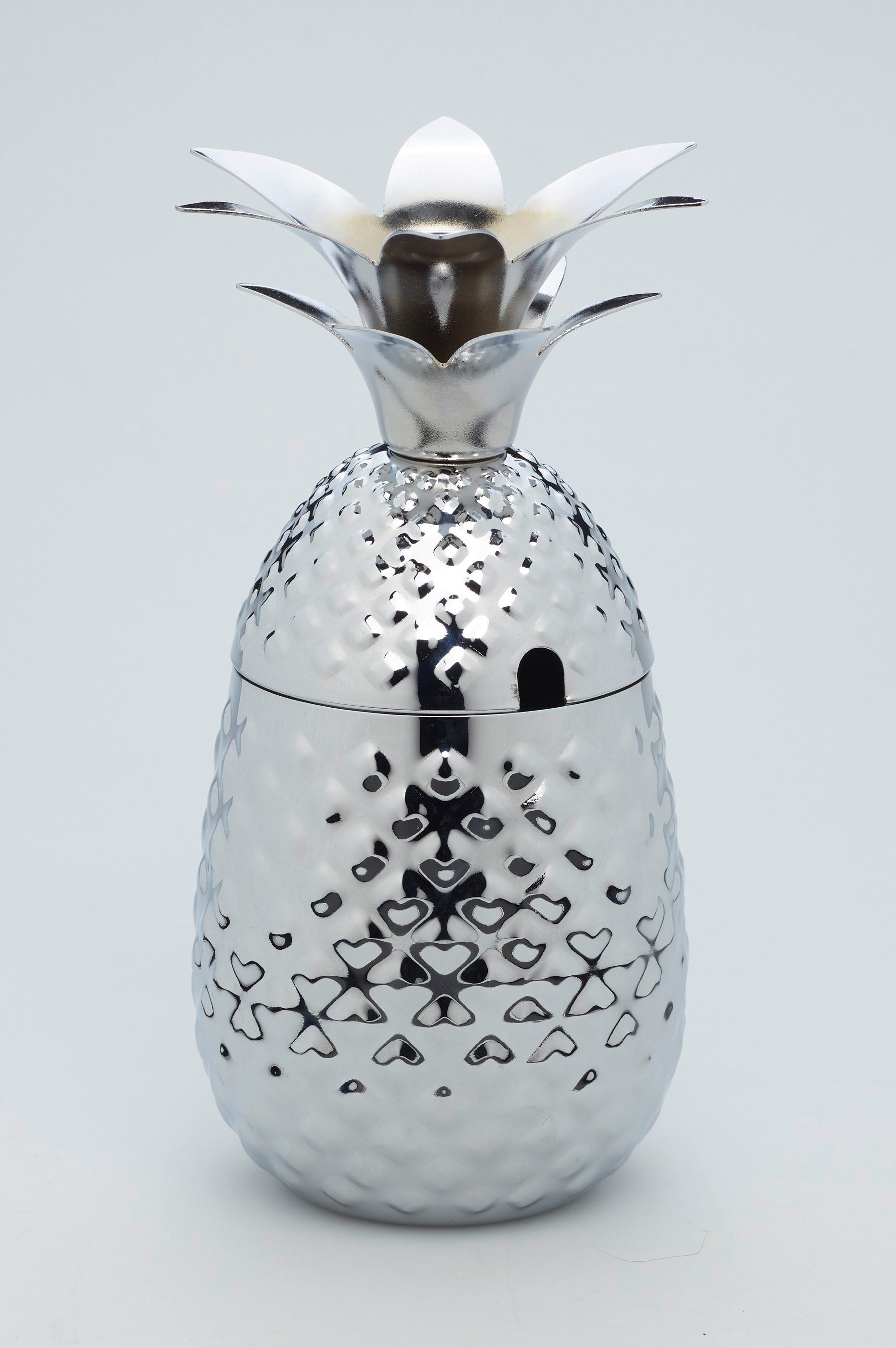 ECHTWERK Becher Ananas, 1-tlg., Edelstahl Rostfrei, Ananas Cocktail Becher, Cocktailglas, Edelstahl, abnehmbarer Deckel