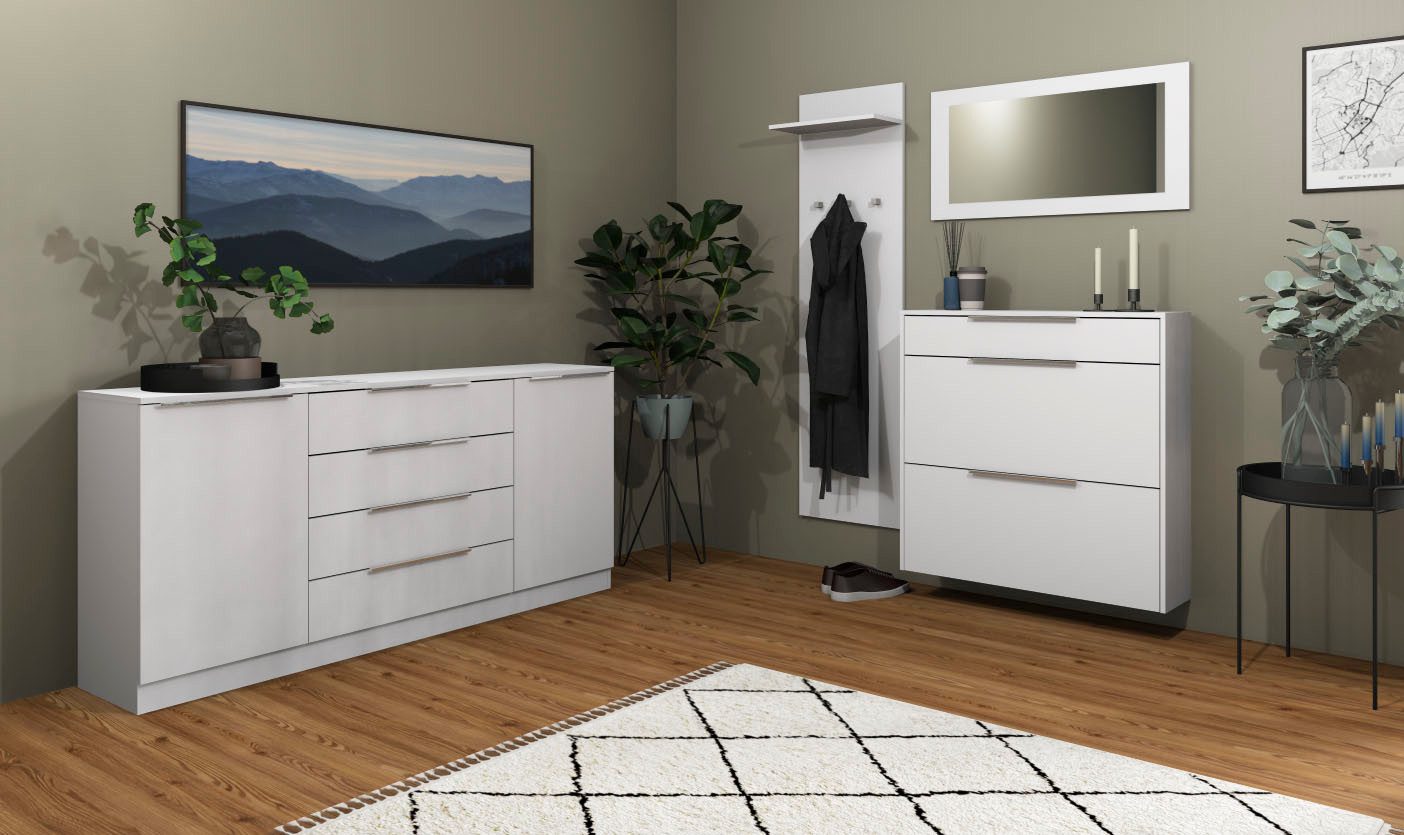 borchardt Möbel Schuhschrank Oliva Wandmontage, stehende Montage & Glasböden unter Mehr aus der Serie