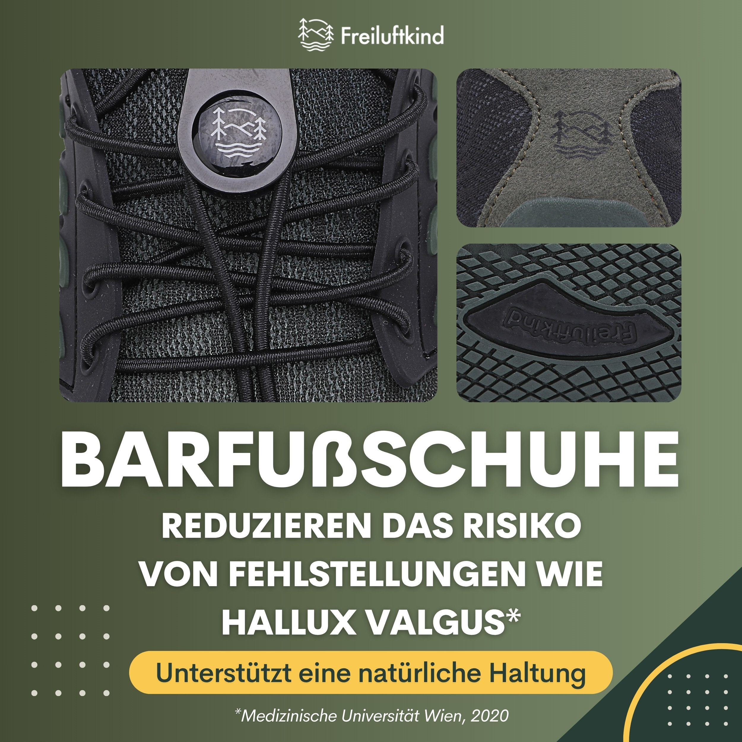 Freiluftkind Das Original – Tokai rutschfester Barfußschuh Schnellverschluss – Bild 5 von 5