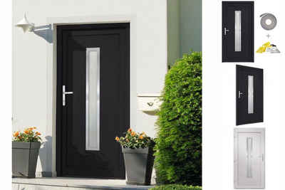 vidaXL Zimmertür Haustür Anthrazit 98x200 cm PVC Eingangstür Haus Nebeneingangstür Kuns