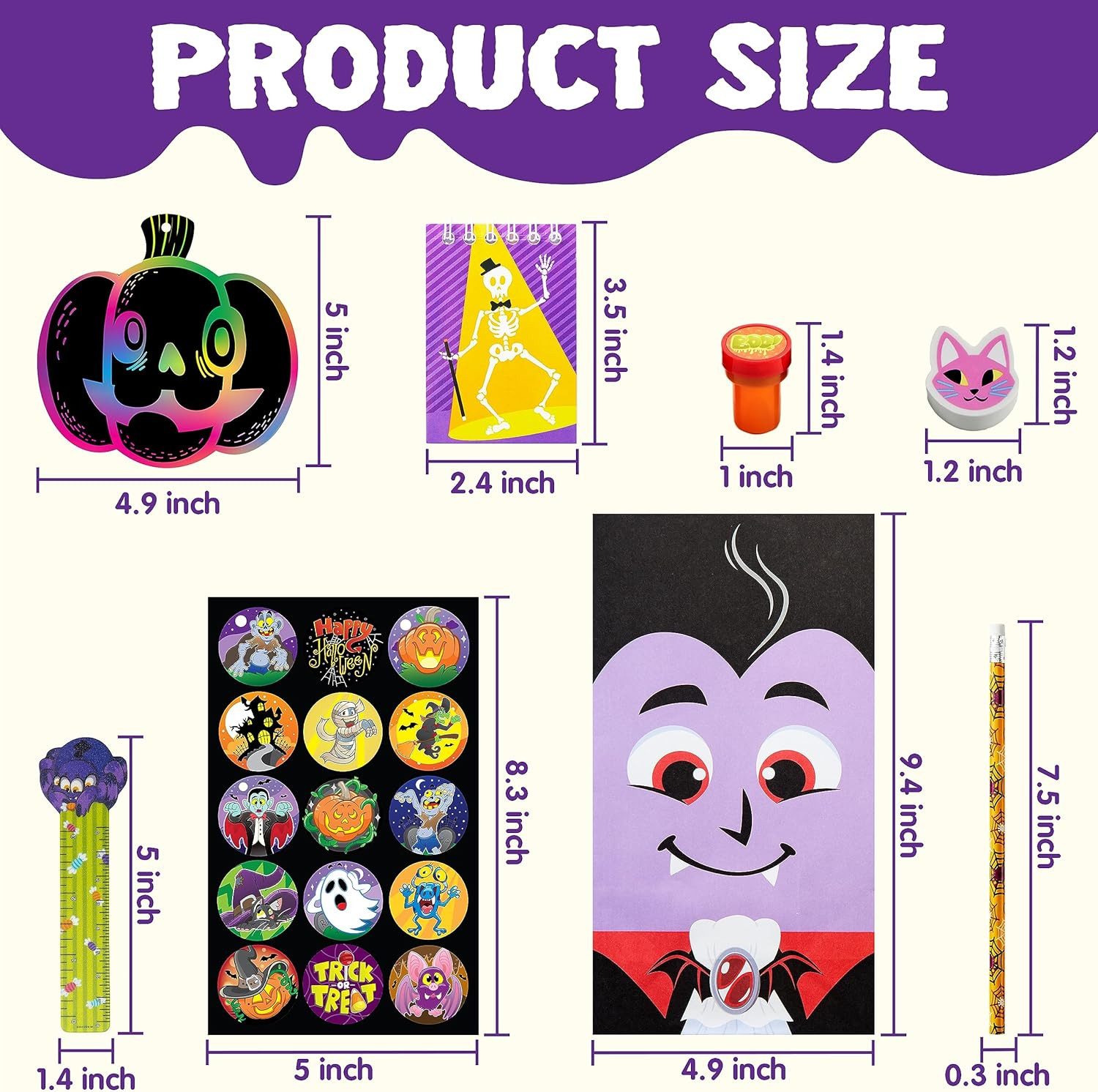 JOYIN Bleistift JOYIN 192-tlg. Halloween Briefpapier Set, für Kinder Party Schule