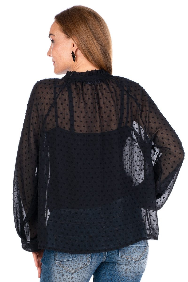 Hangowear Trachtenbluse Trachtenbluse - BERLINDE - schwarz