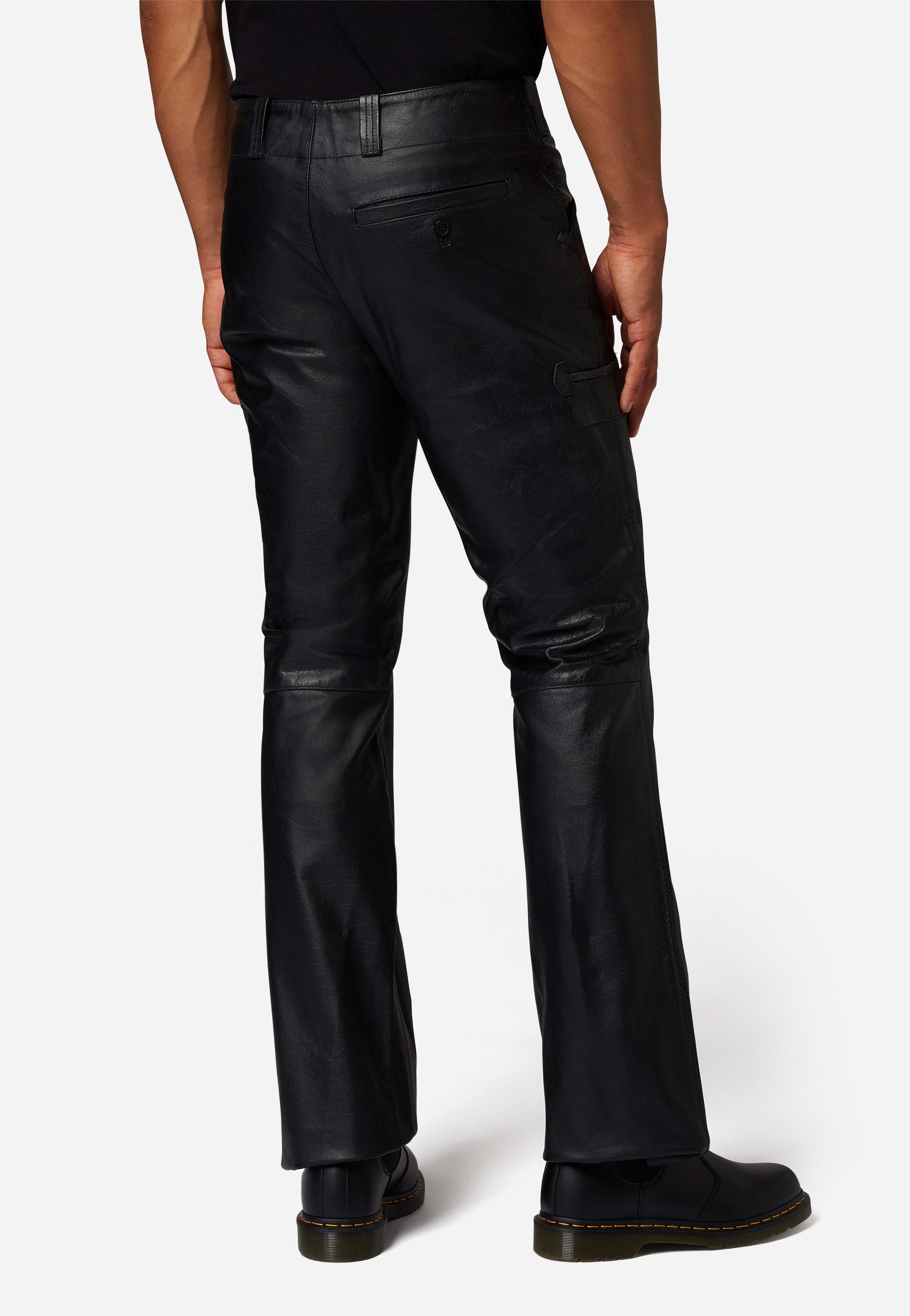 RICANO Lederhose RT-105 Zimmermannshose Leder Zimmermannshose mit Straight Leg Cut