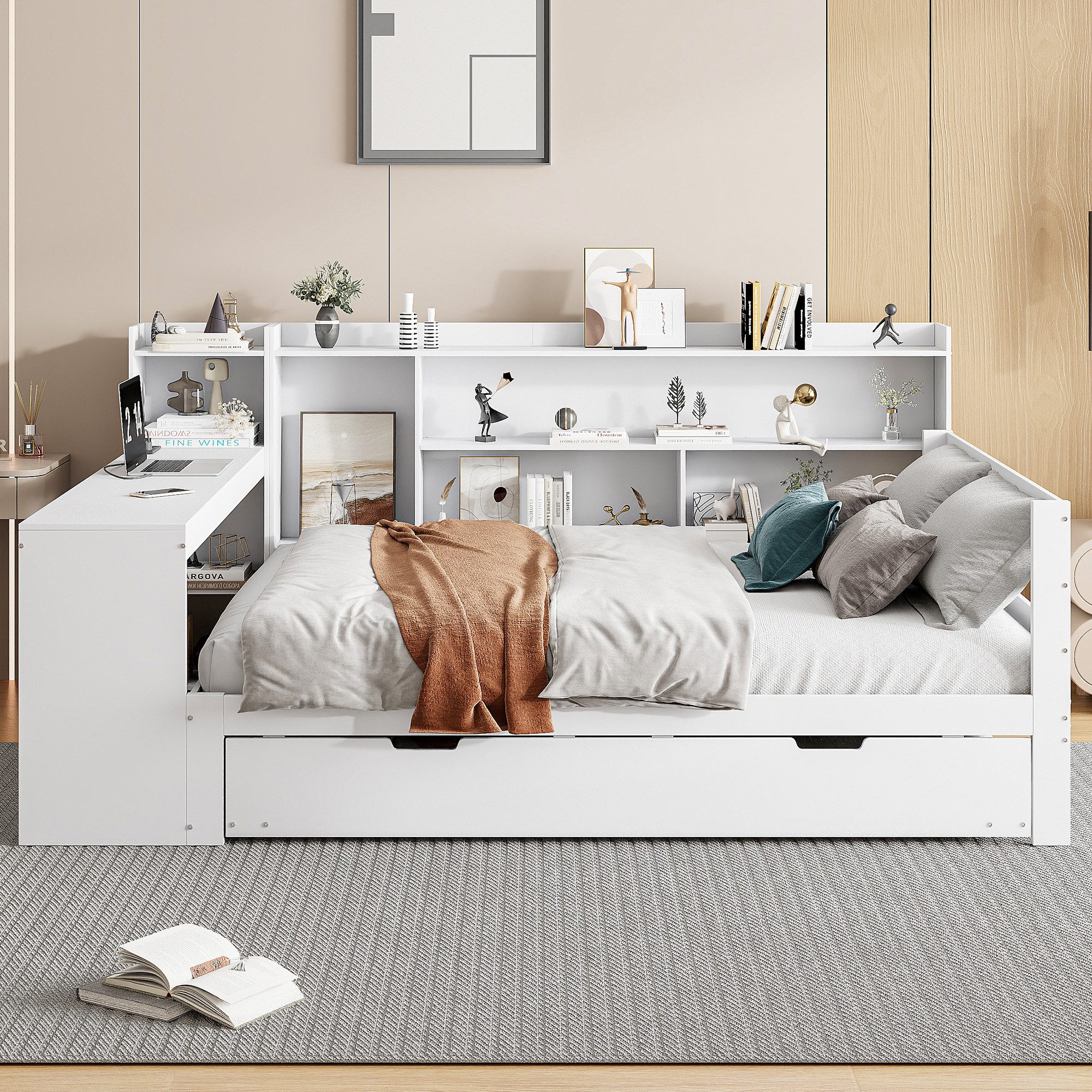 HAUSS SPOLE Schlafsofa 140x200 mit Schreibtisch, günstig online kaufen