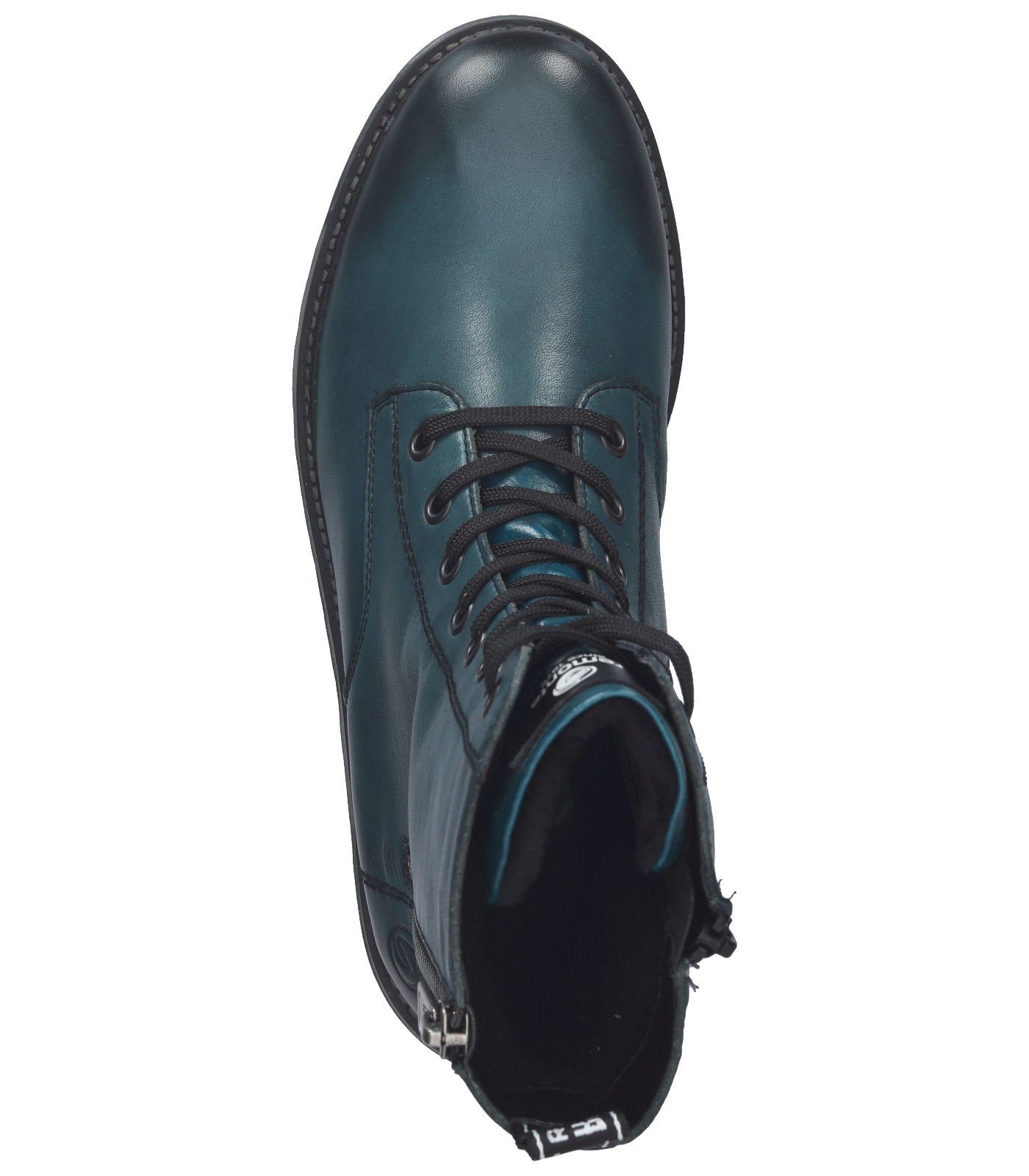 Schnürstiefelette Glattleder (12) blau Remonte Stiefelette