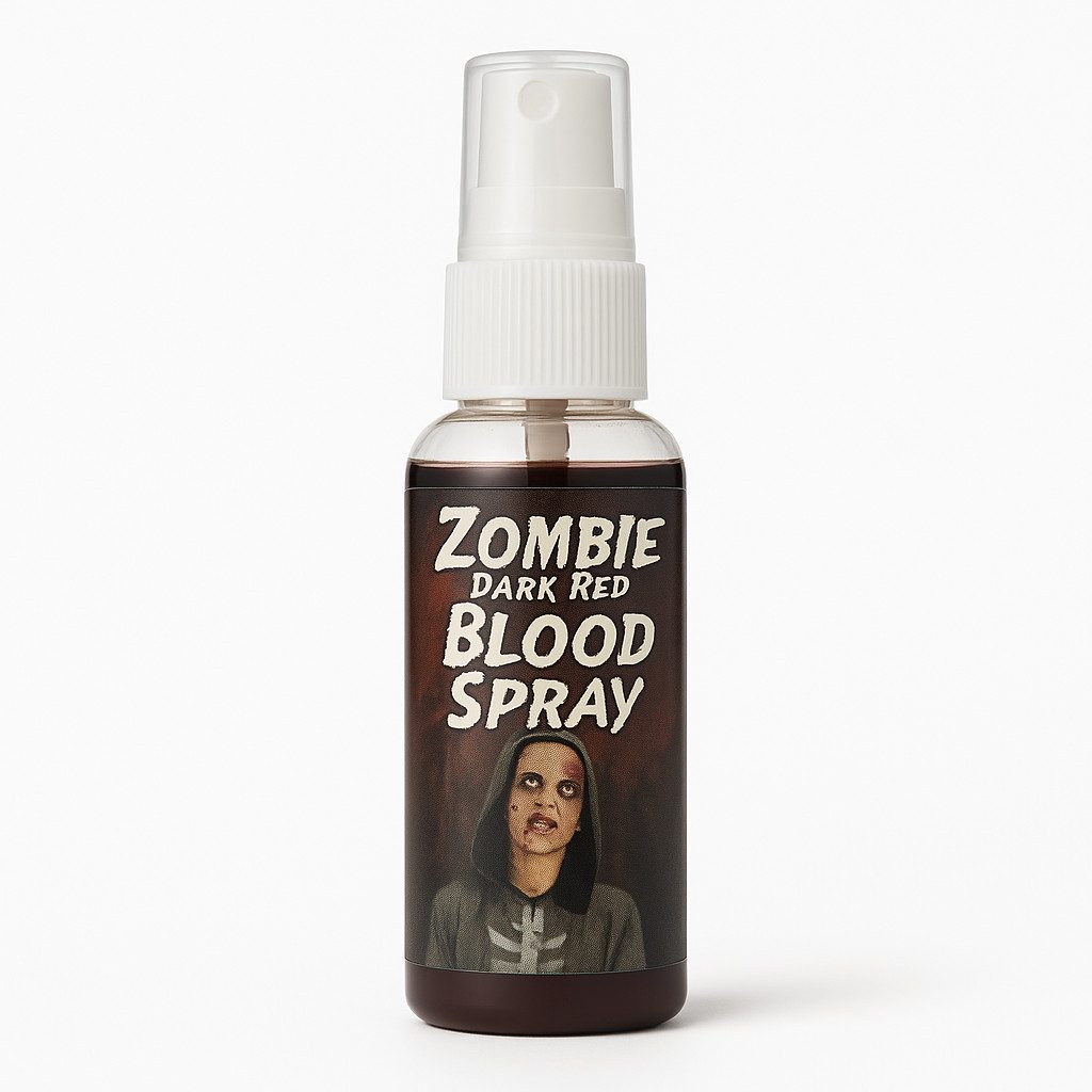 Theaterschminke Zombie Blut Spray dunkelrot 50 ml Halloween Spezialeffekte