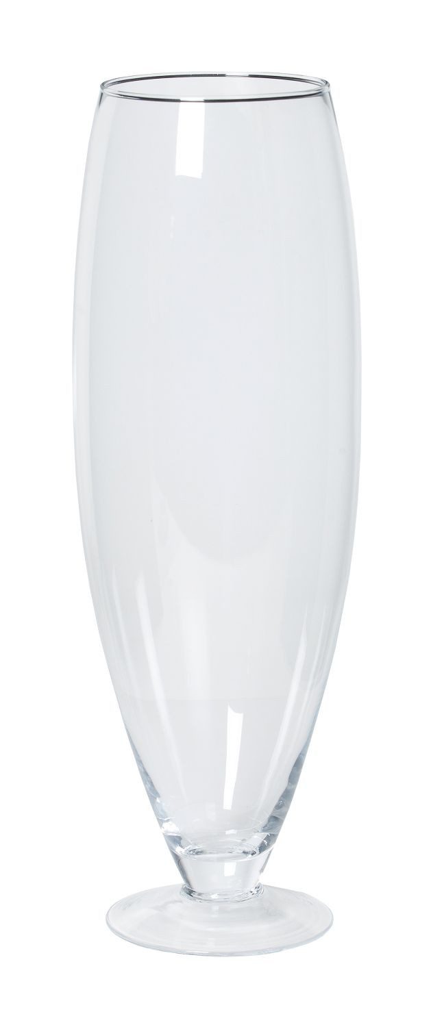 INNA-Glas Bodenvase Tina, Kegel - Rund, klar, 67cm, Ø 17cm - Ø 22cm - XXL Vase