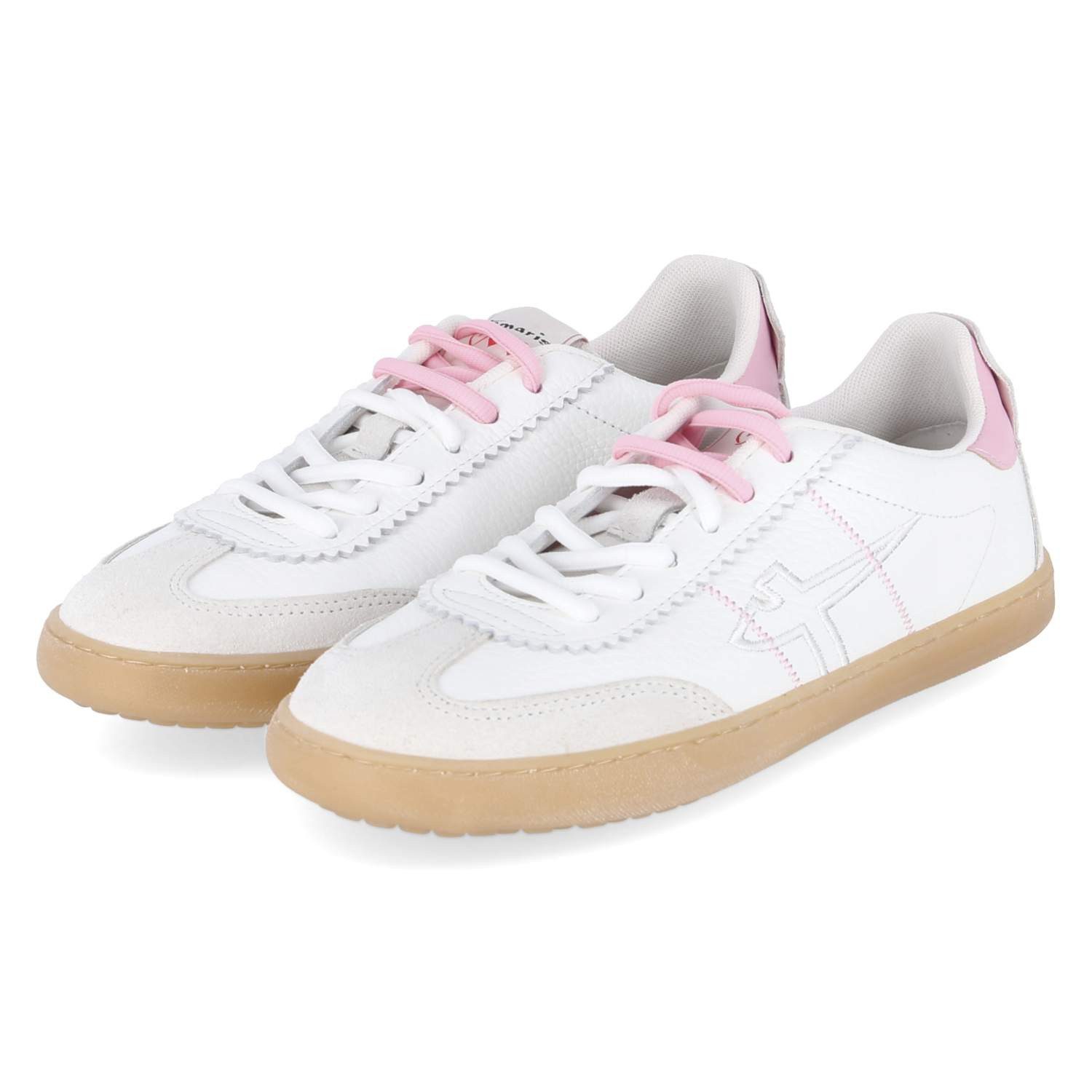 Tamaris Tamaris 1-23609-46-156 Damen Leder und Synthetik weiss Schnürschuh günstig online kaufen