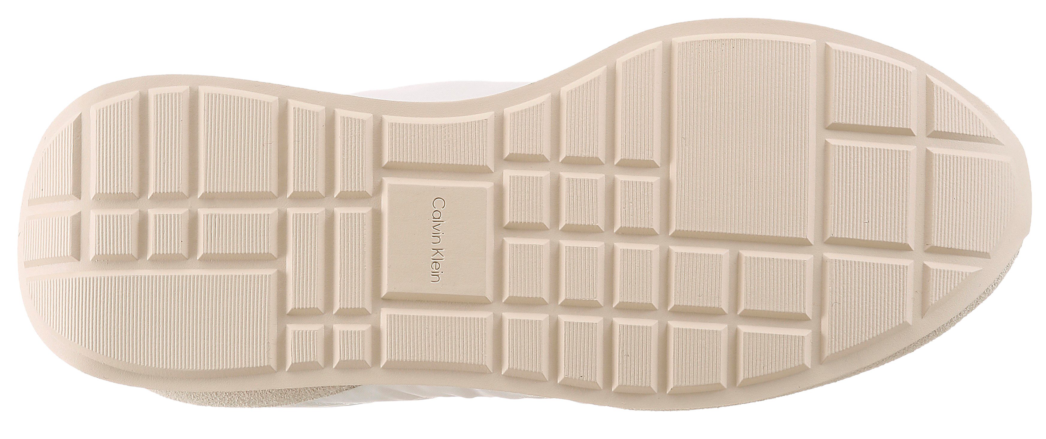 Calvin Klein Jeans RETRO RUNNER ESS MIX MAT Sneaker Schnürschuh, Runner-Sneaker, Freizeitschuh mit seitlichem CK-Logo