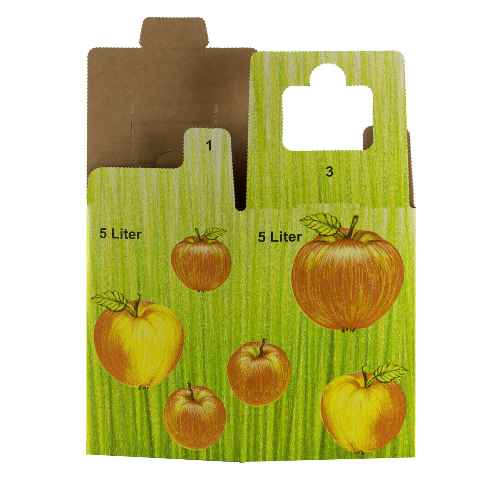 Entsafter Bag in Box Karton / Faltkarton für Wein / Saft, 5 Liter