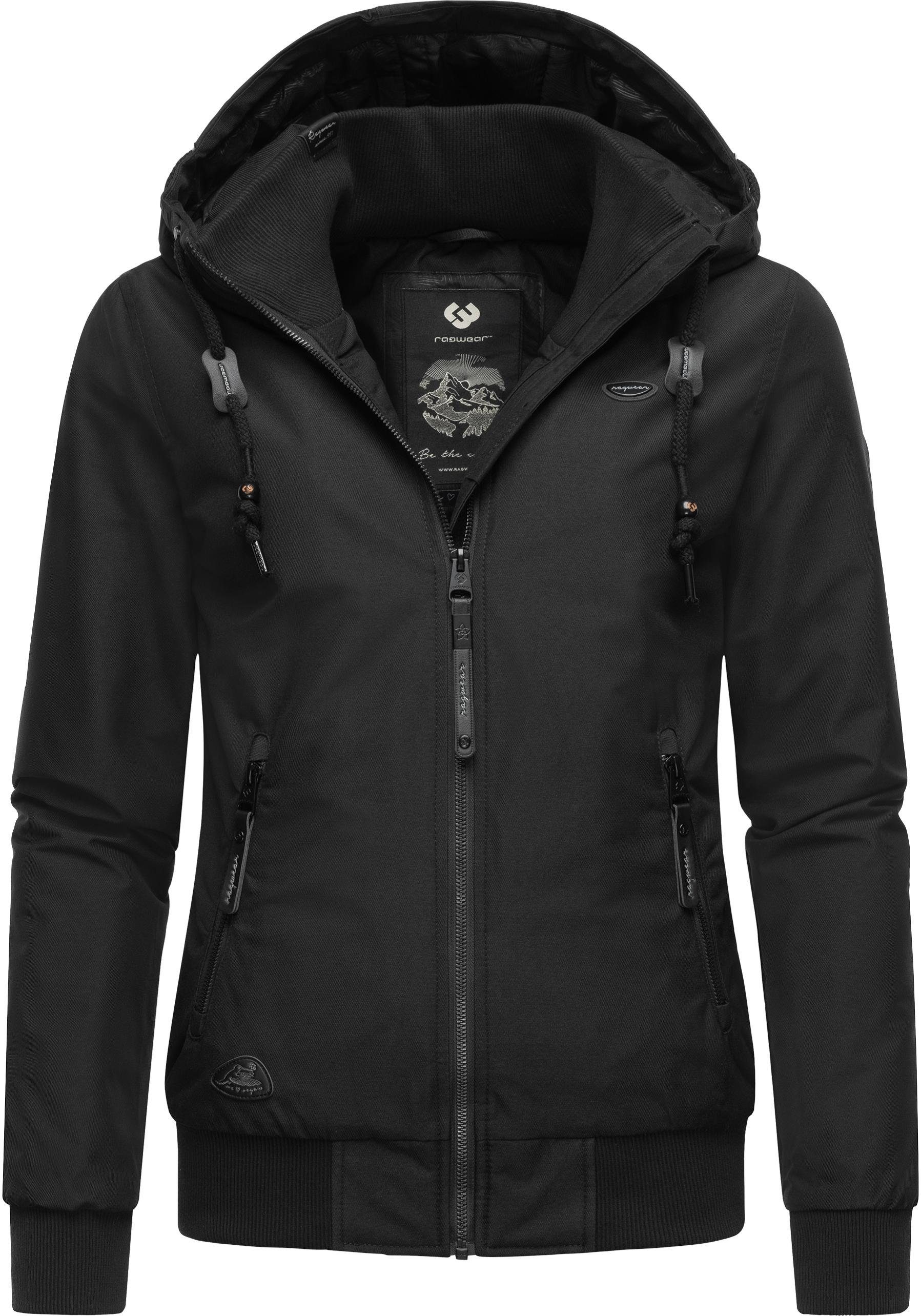 Ragwear Winterjacke Nuggie Melange stylische, melierte Damen Freizeitjacke