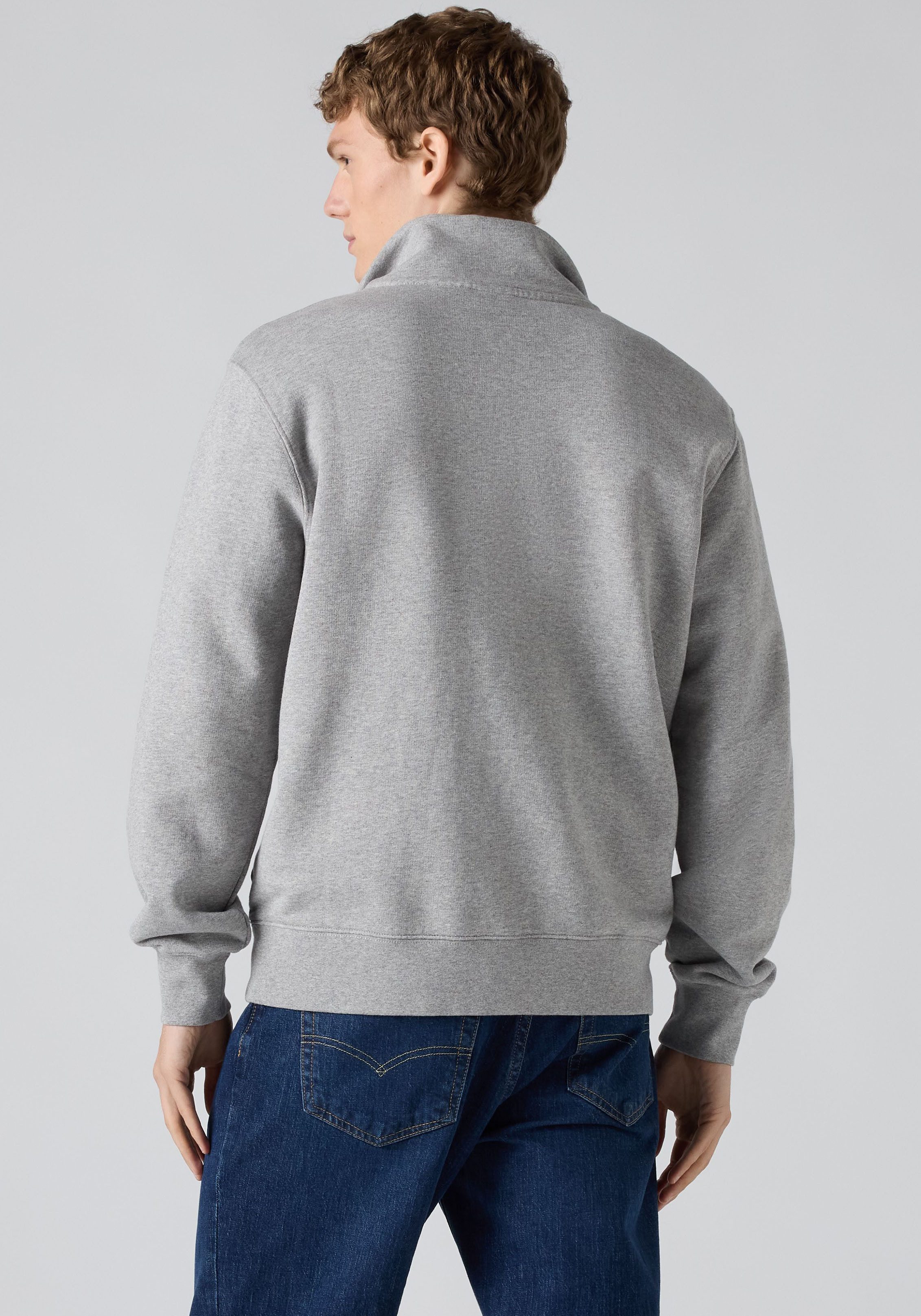 Levi's® Sweatshirt ORIGINAL HM 1/4 ZIP mit Troyer-Kragen und Logo-Stickerei