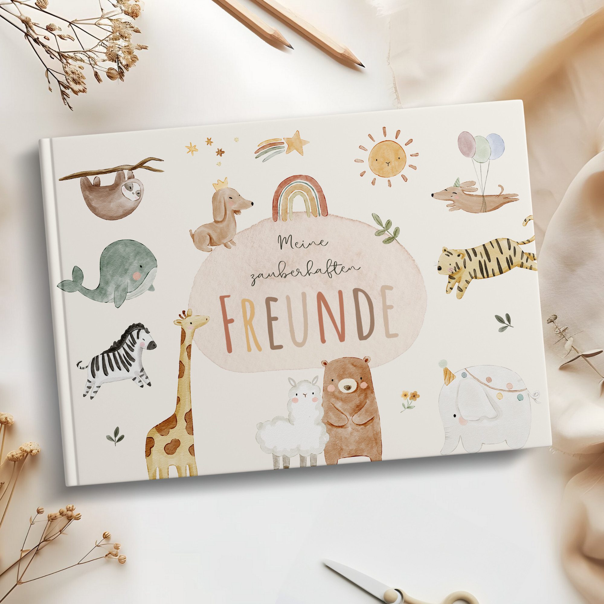 MeinBaby123® Tagebuch Freundebuch für Kinder, Freundschaftsalbum, Freundealbum Kindergarten und Schule, Freundschaftsbuch Hardcover