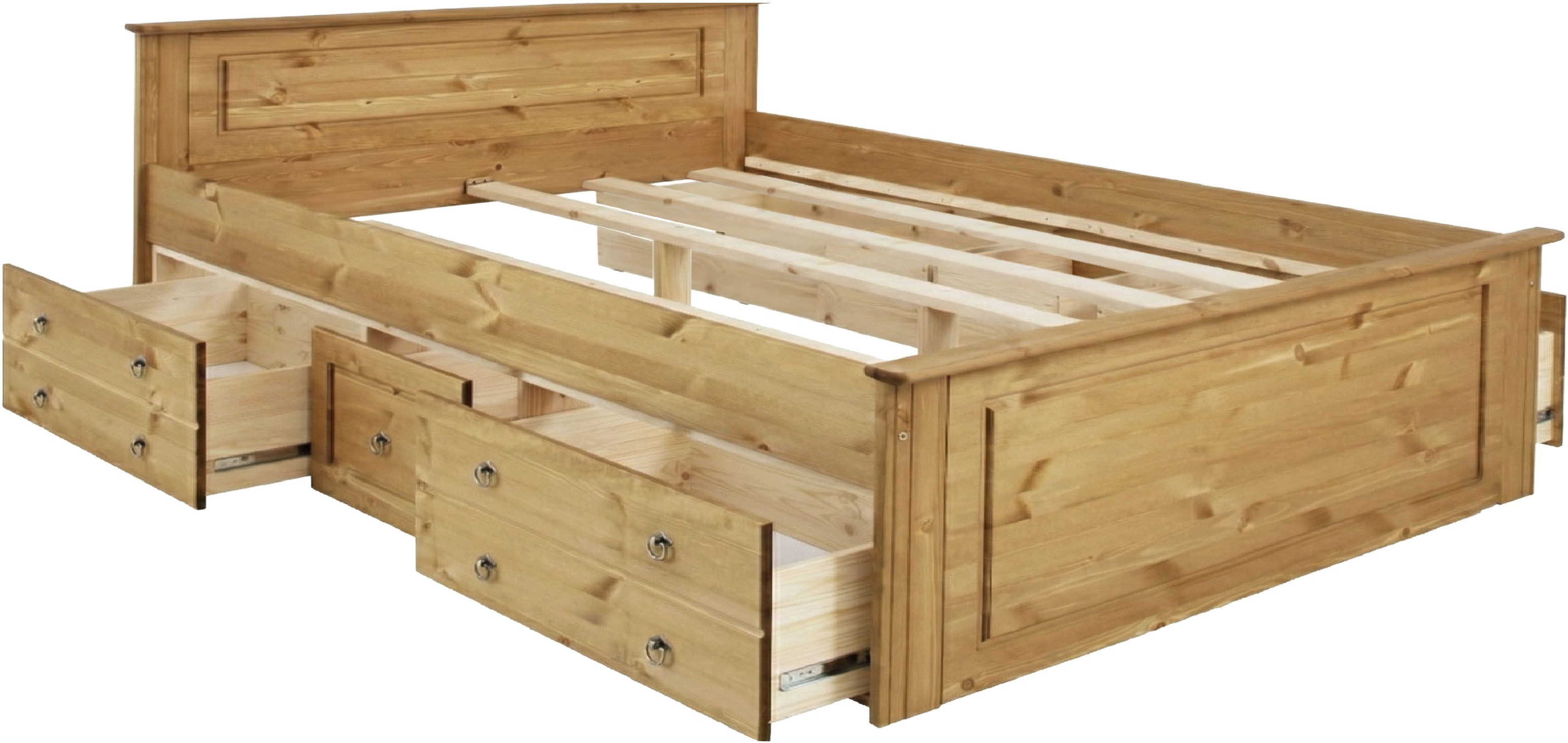 OTTO home Massivholzbett Hugo, FSC® zertifiziert, Landhausstil, zeitlos und edel (auch als Super Sparset inklusive Schubkästen), Stauraumbett, extra belastbar,  – Bild 5 von 5