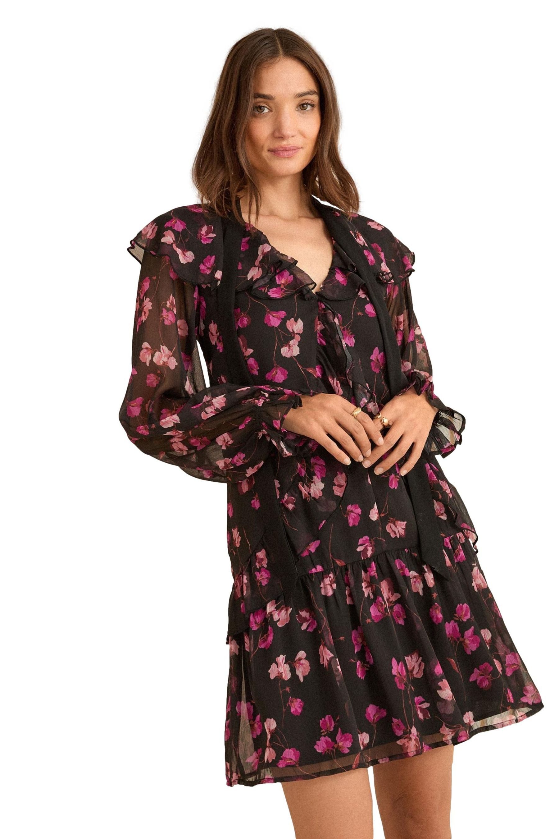 Love & Roses Minikleid Love & Roses Rüschen-Minikleid, Regular (1-tlg)