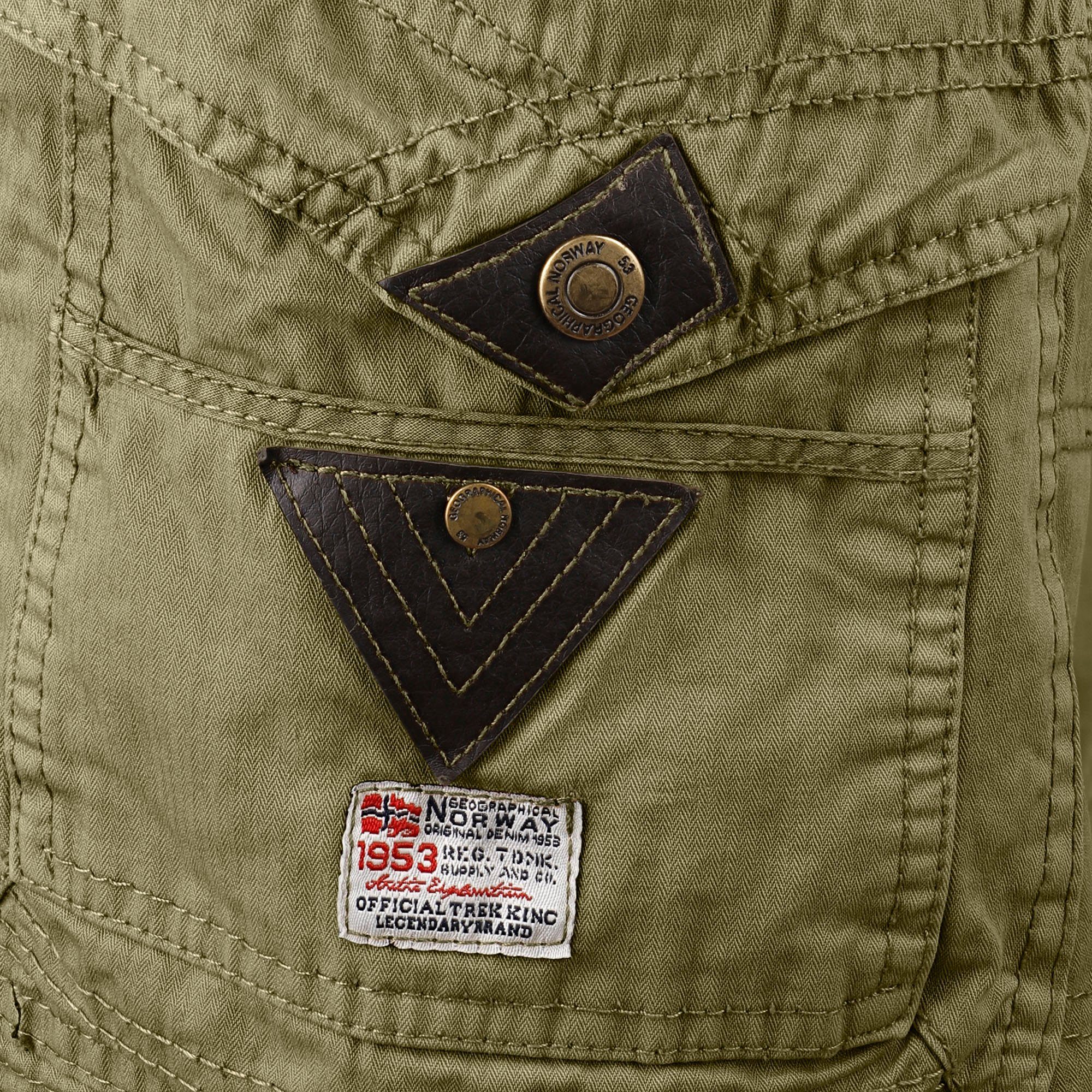 Geographical Norway Cargoshorts kurze Hose aus Baumwolle, Sommer-Bermuda (Packug, 1-tlg) Herrenshorts mit Gürtel Größe S bis 5XL