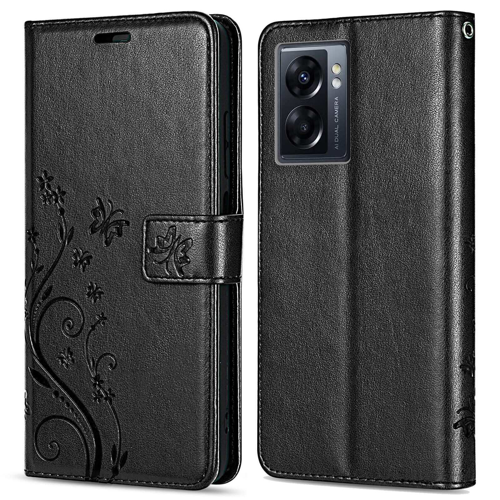 betterfon Handyhülle Handytasche für Oppo A77 5G Klapphülle Wallet Case, Bookstyle-Hülle: Magnetverschluss 3 Kartenfächer & Standfunktion