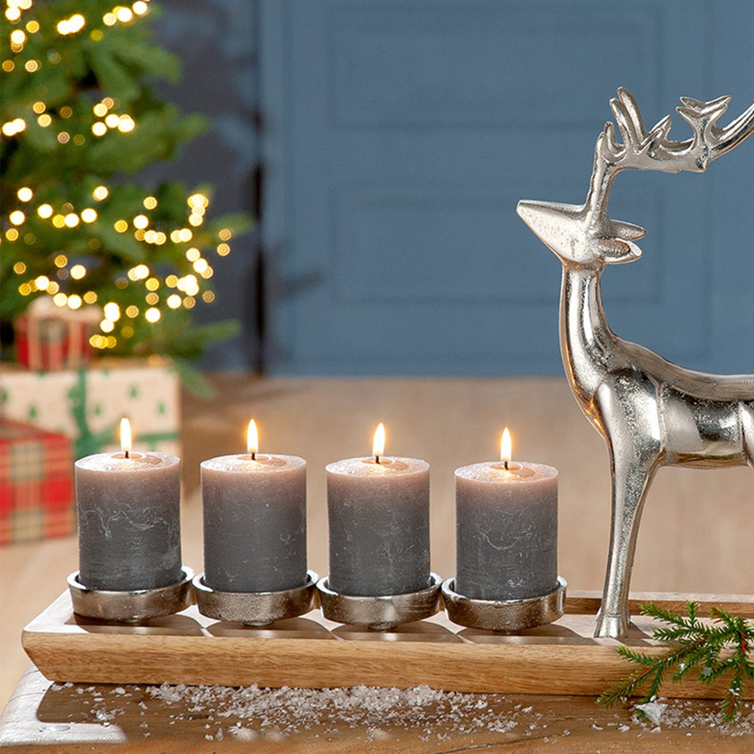 GILDE Kerzenständer Adventsleuchter 4flm., H.37 cm (1 St)