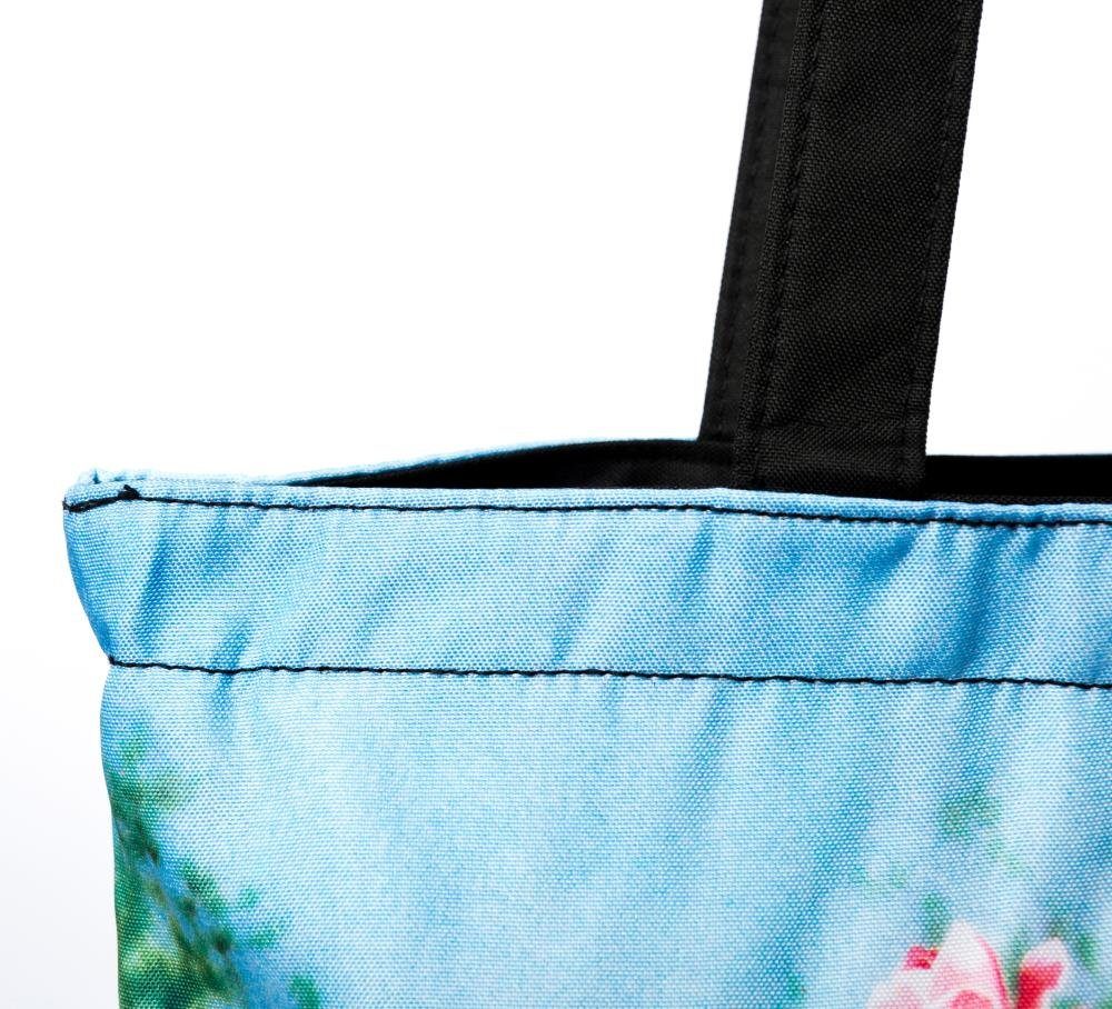 Luckyweather not just any other day Shopper Einkaufstasche / Shopping Bag Motiv ROSENGARTEN (1-tlg., 1 Stück Shopping Bag), Schultertasche beidseitig bedruckt mit Motiv bedruckt